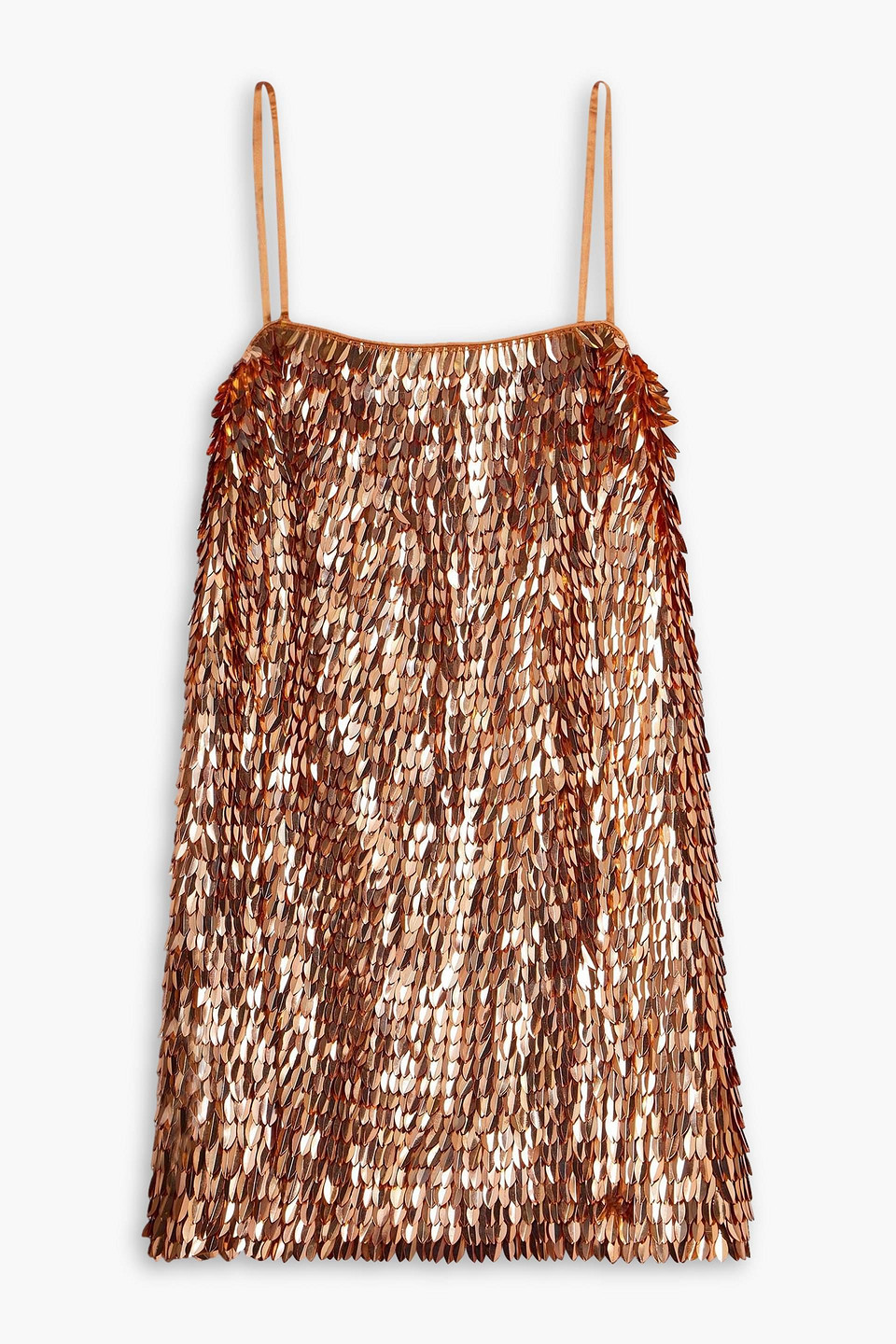 Retroféte Nara Sequined Minidress In Copper