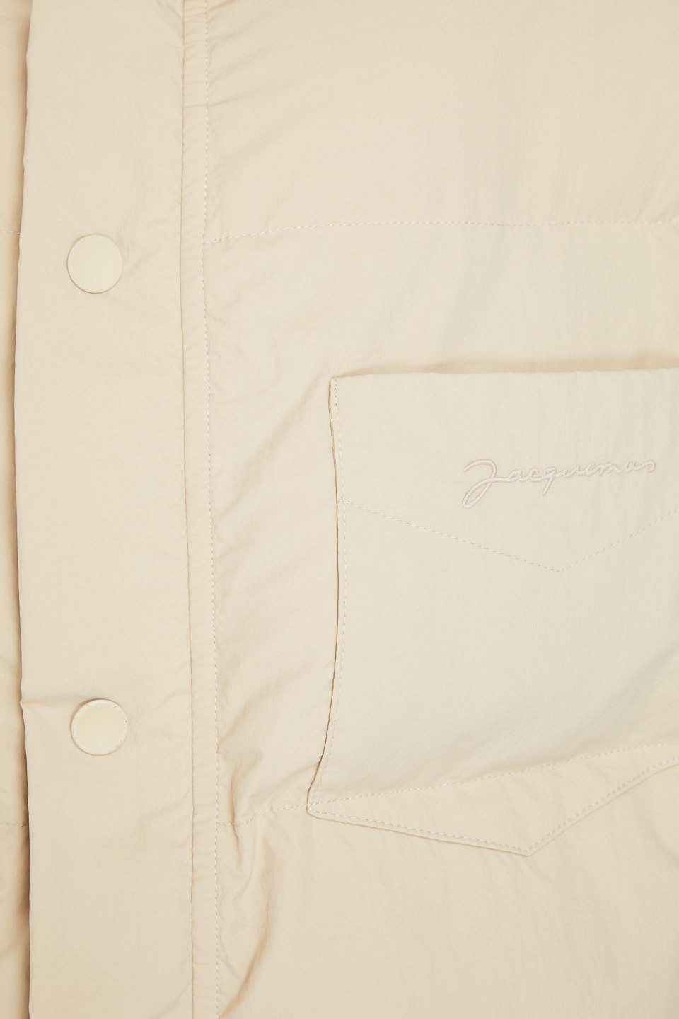 Jacquemus La Doudoune Quilted Shell Hooded Jacket In Beige