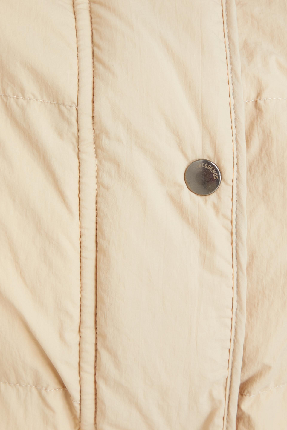 Jacquemus La Doudoune Layered Ribbed-knit And Quilted Shell Jacket In Beige