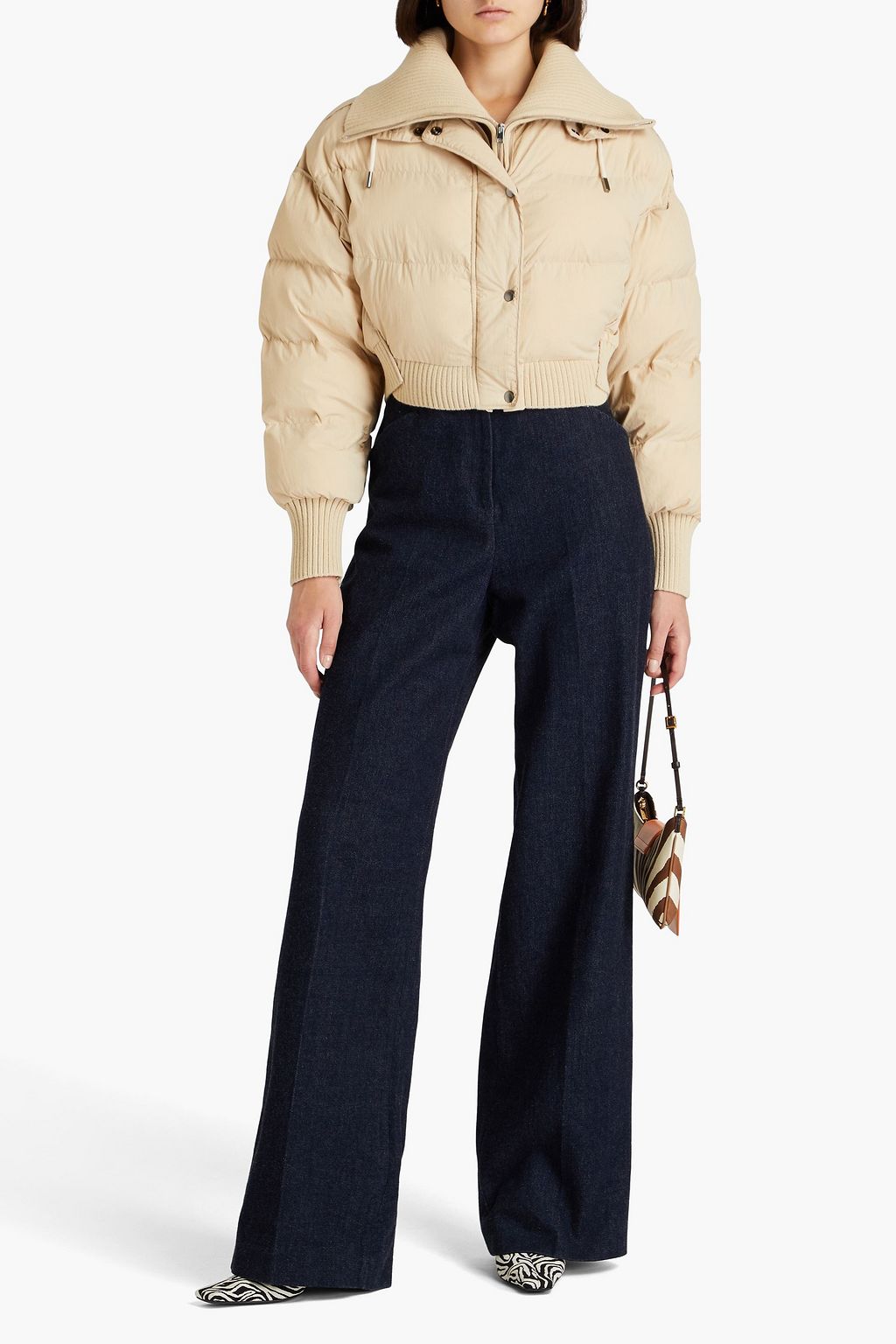 JACQUEMUS جاكيت La Doudoune من قماش عازل بتصميم مبطّن بطبقات وبحبكة مضلّعة