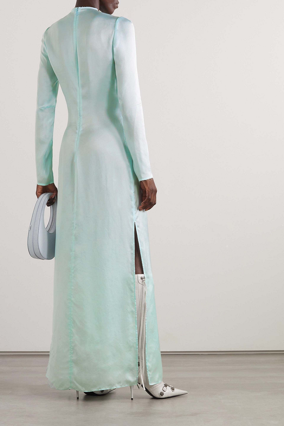  Gauchere - Robe Aus Satin - Grün - Fr 36 