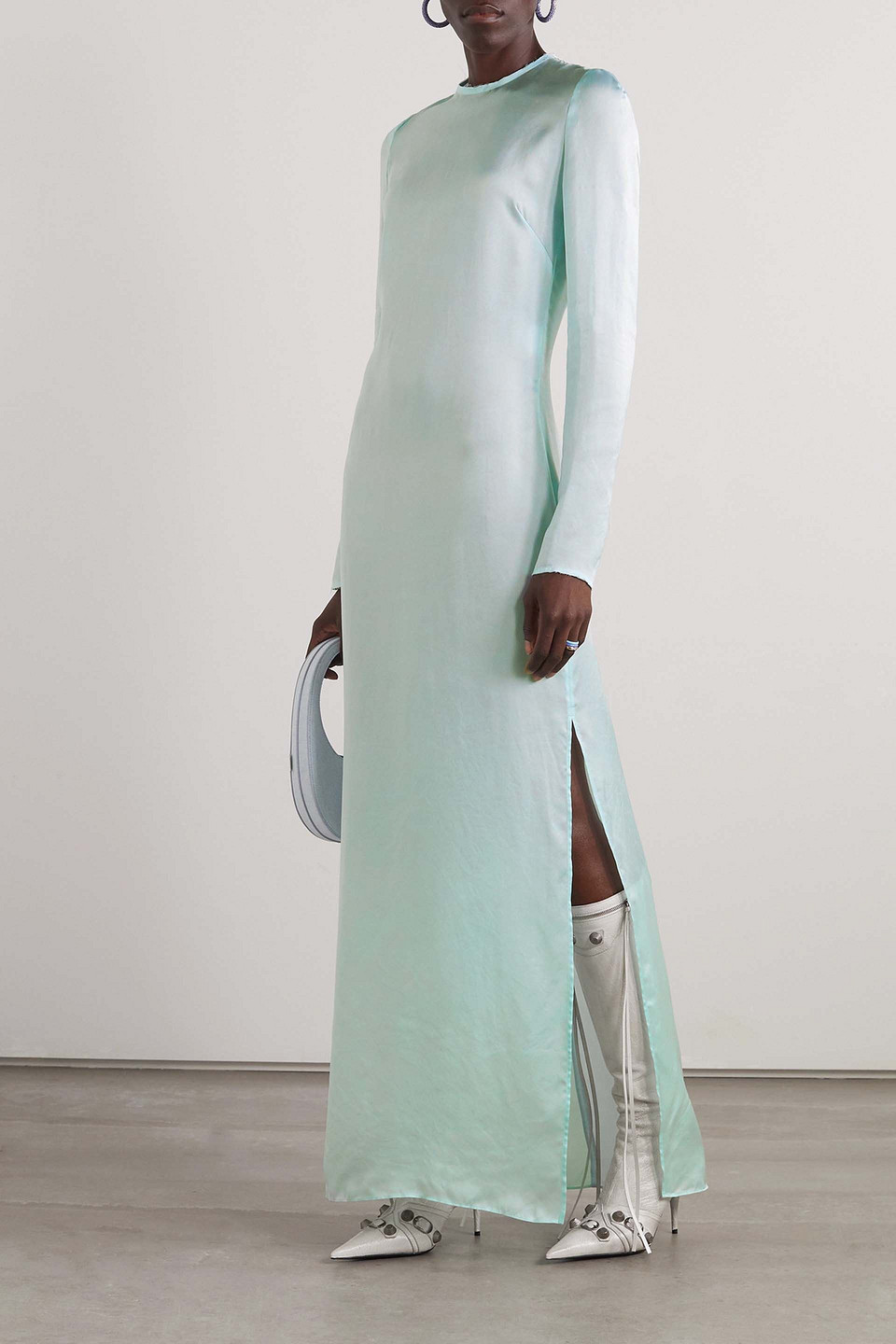  Gauchere - Robe Aus Satin - Grün - Fr 36 