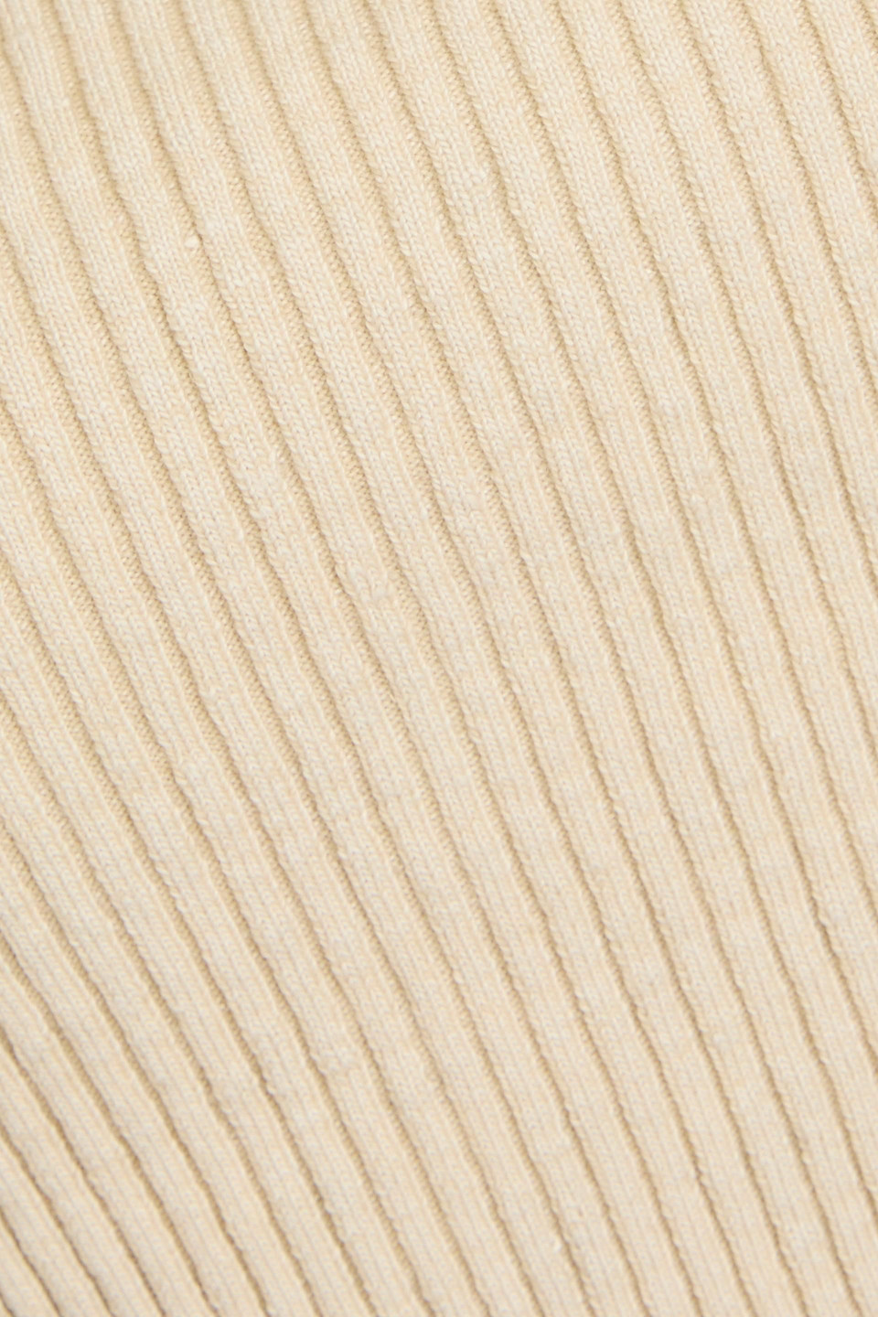 Jacquemus Ascu Cropped One-shoulder Linen-blend Top In Beige