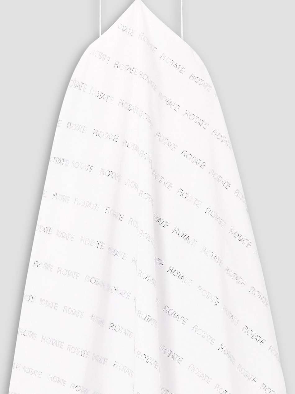 open-back crystal-embellished cotton-poplin dress