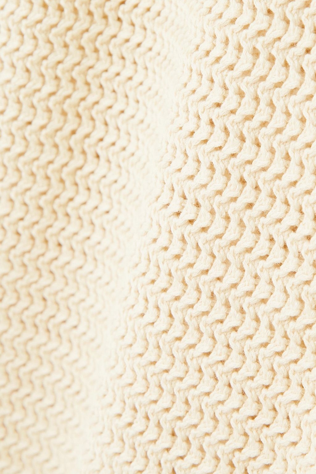 REFORMATION 오픈 니트 코튼 미디 드레스