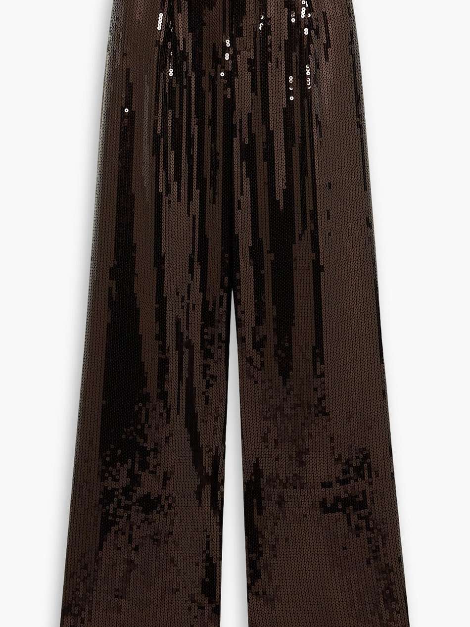 trinity sequined crepe wide-leg pants