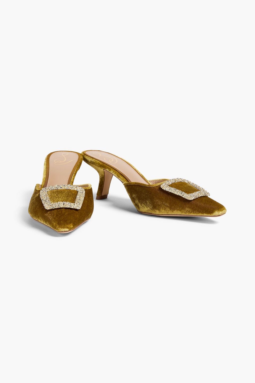 SAM EDELMAN Embellished velvet mules