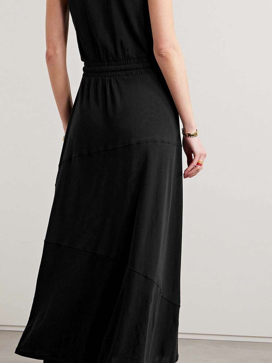 high torsion cotton-jersey maxi dress