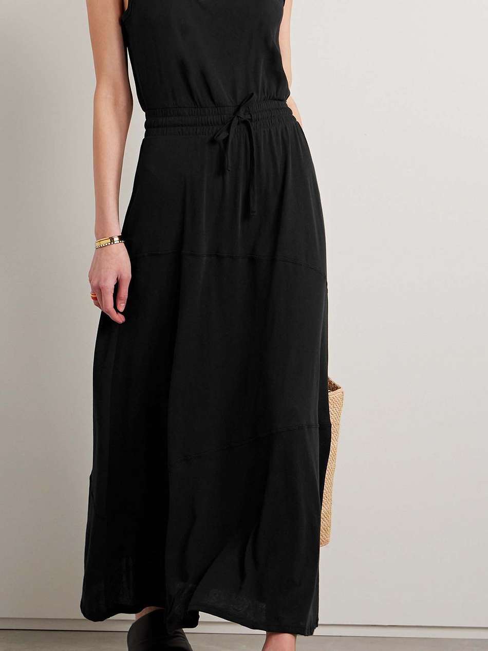 high torsion cotton-jersey maxi dress
