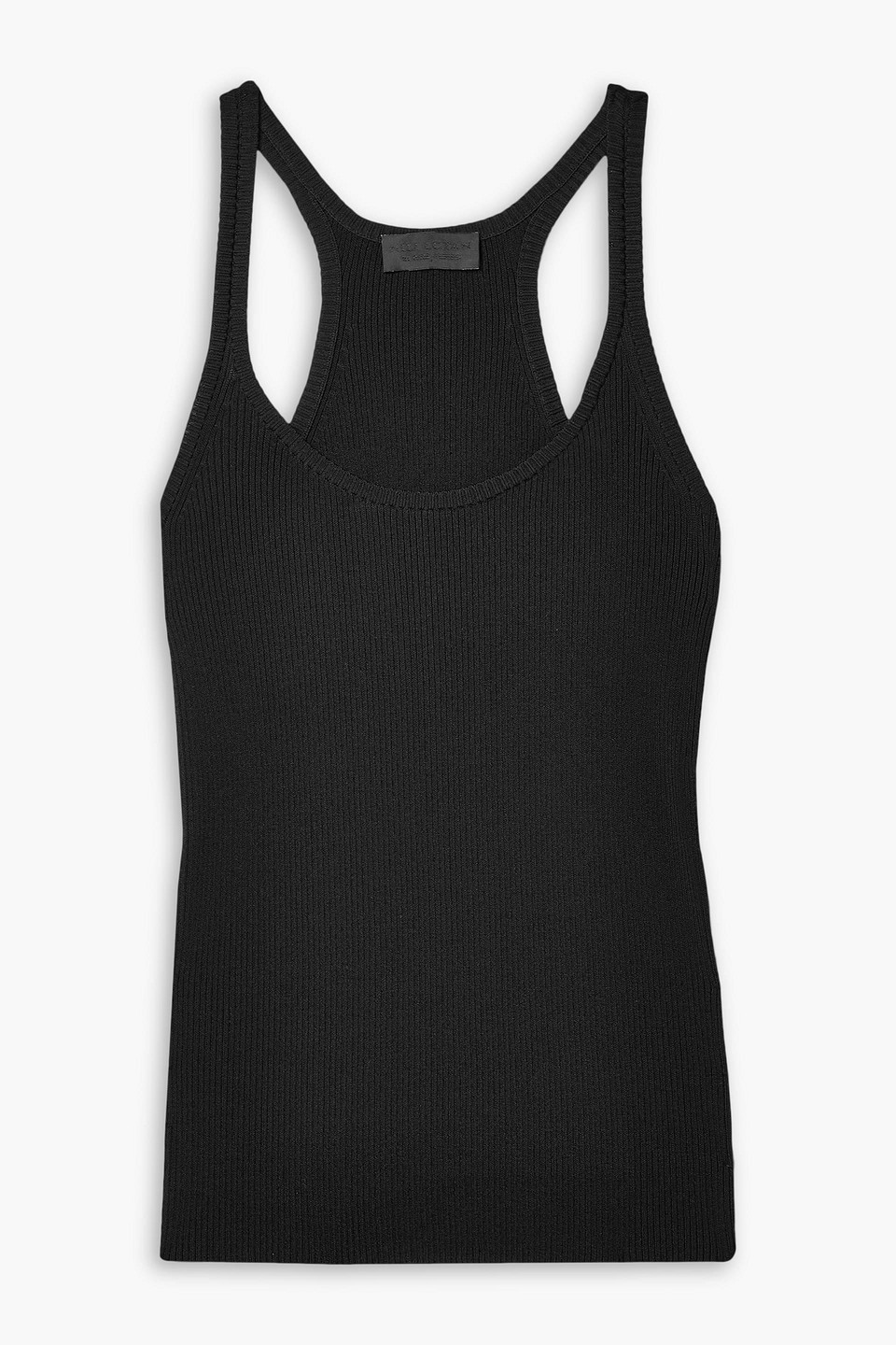 Nili Lotan Caden Ribbed Cotton-jersey Tank In Black