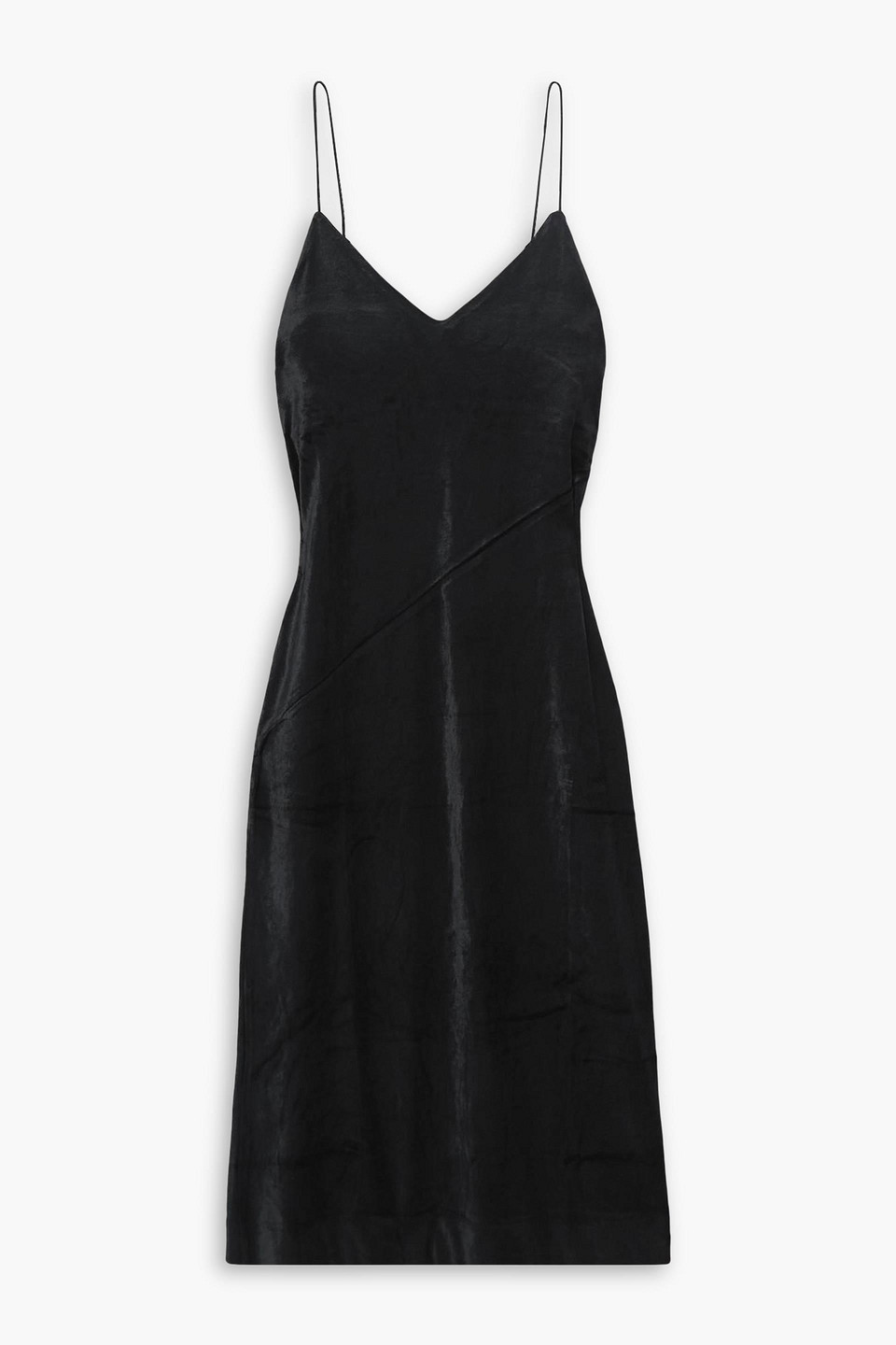 Ninety Percent Leah Micromodal-blend Velour Midi Dress In Black