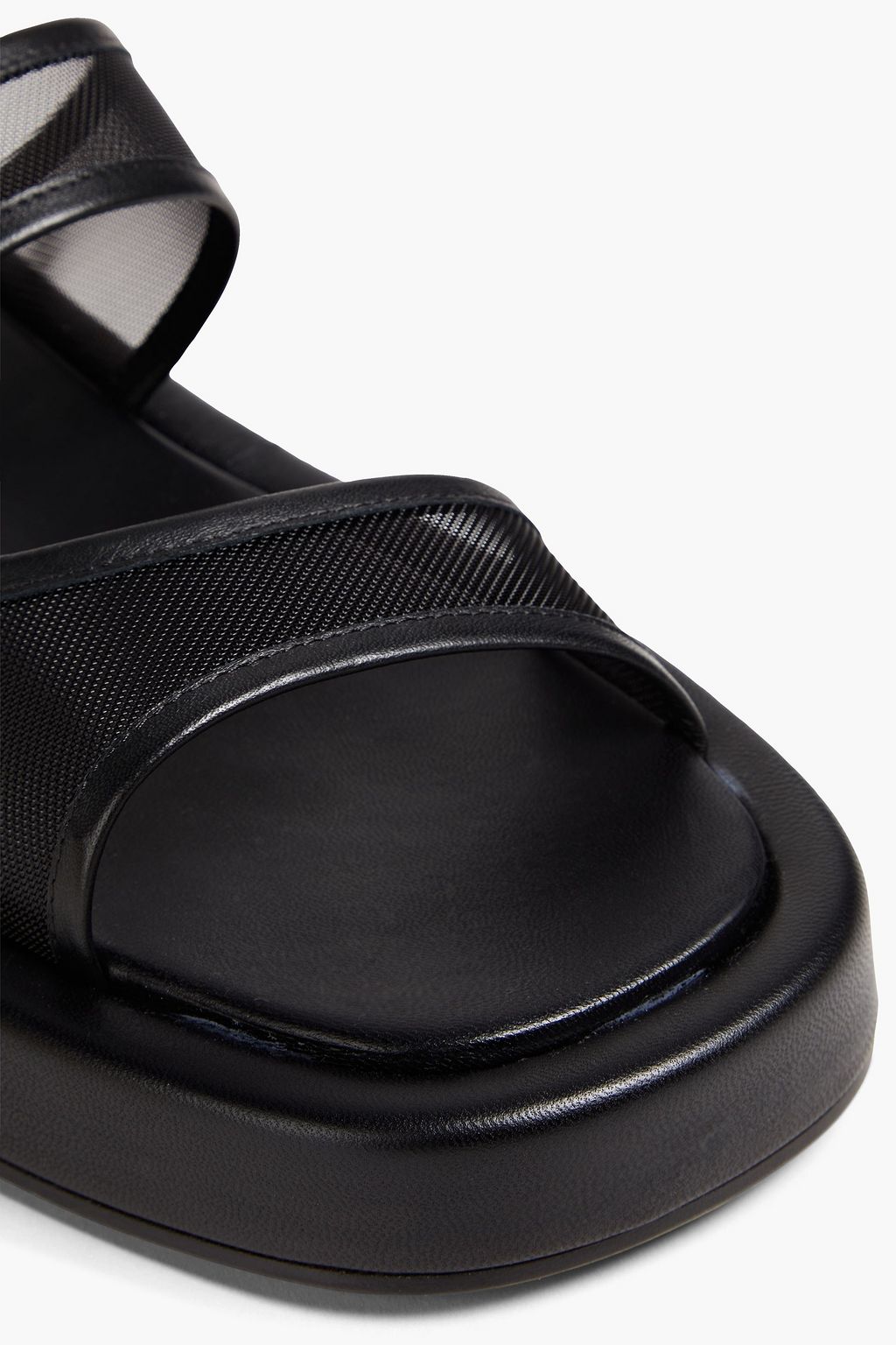 ELLEME Gemini mesh and leather sandals