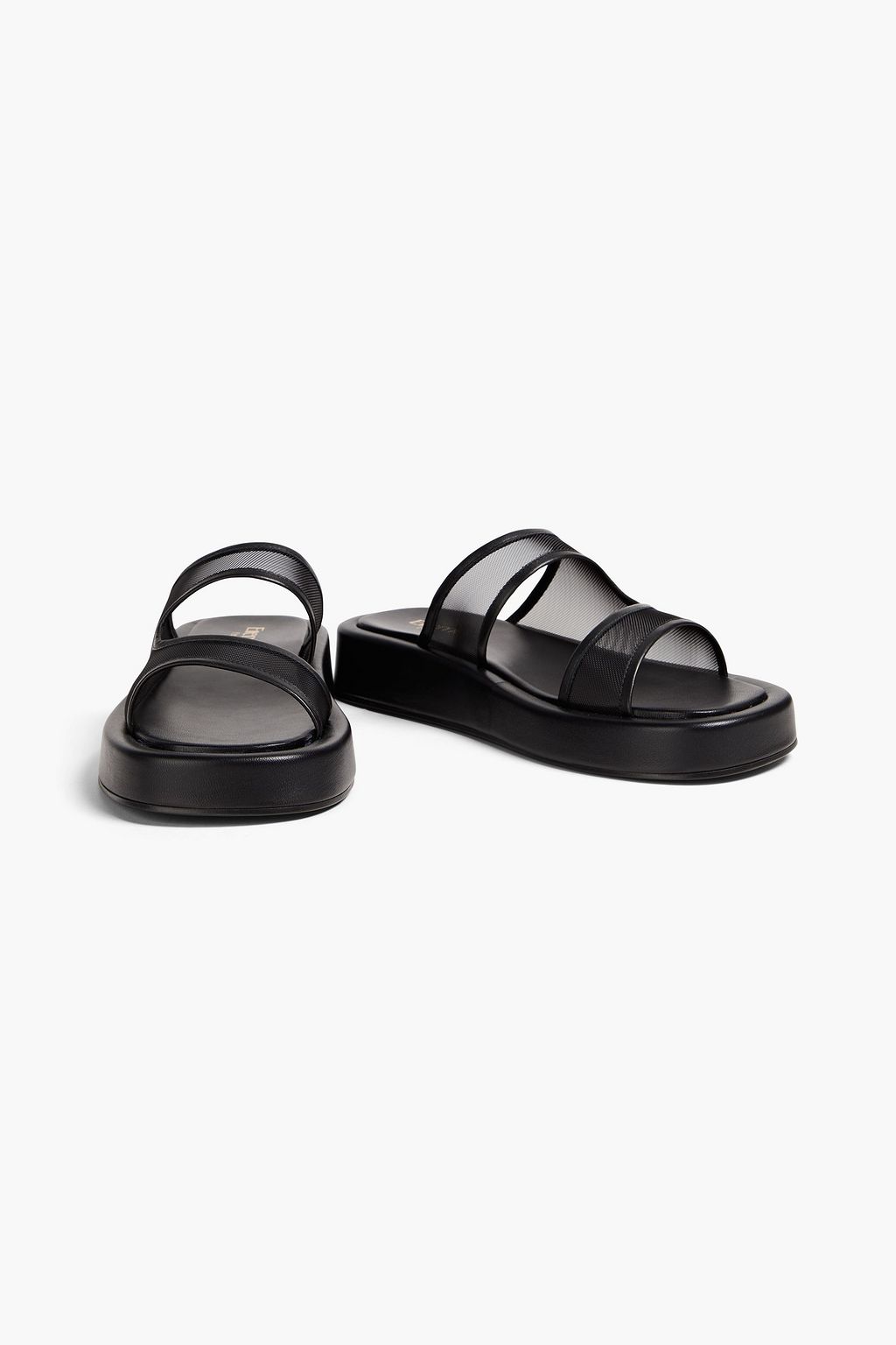 ELLEME Gemini mesh and leather sandals