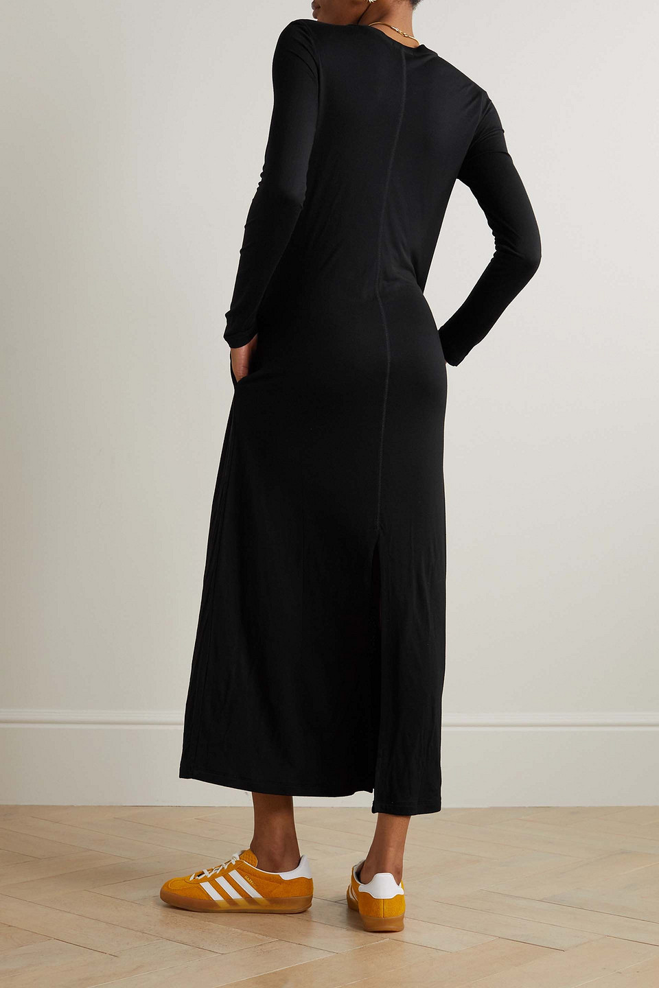 Atm Anthony Thomas Melillo Modal-jersey Maxi Dress In Black