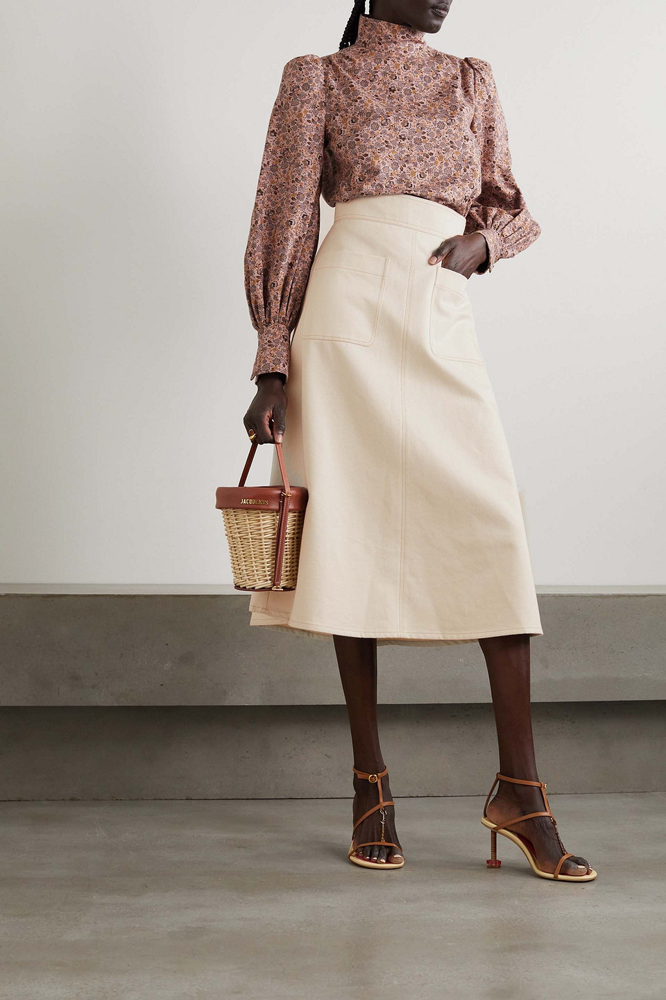 ANNA MASON MAGGI FLORAL-PRINT COTTON BLOUSE