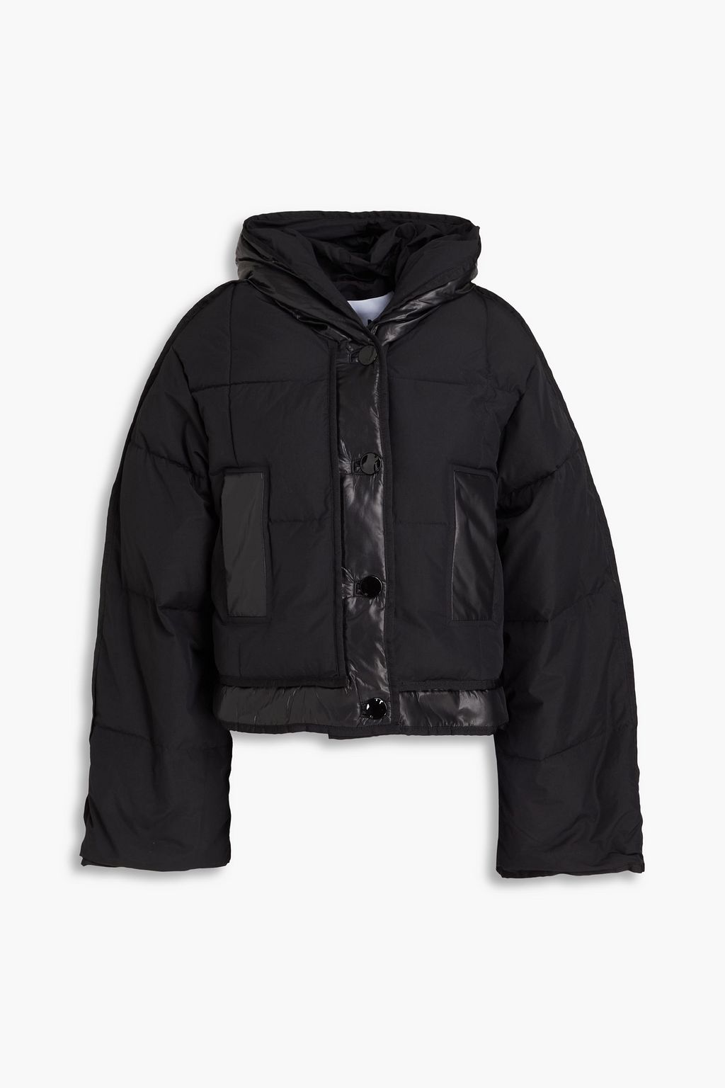Ripstop paneled shell jacket black DE 32