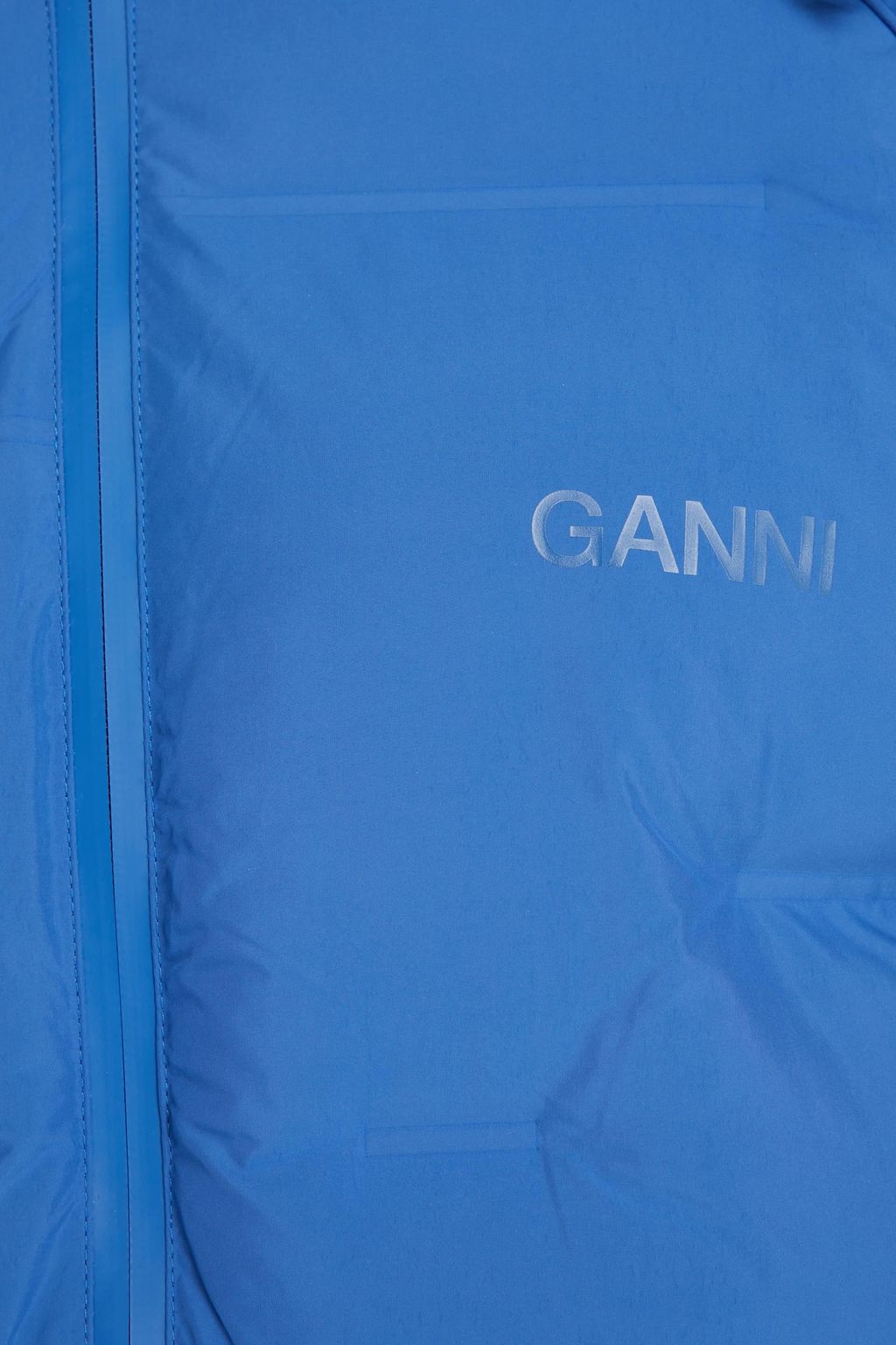 GANNI 퀼팅 쉘 후드 재킷