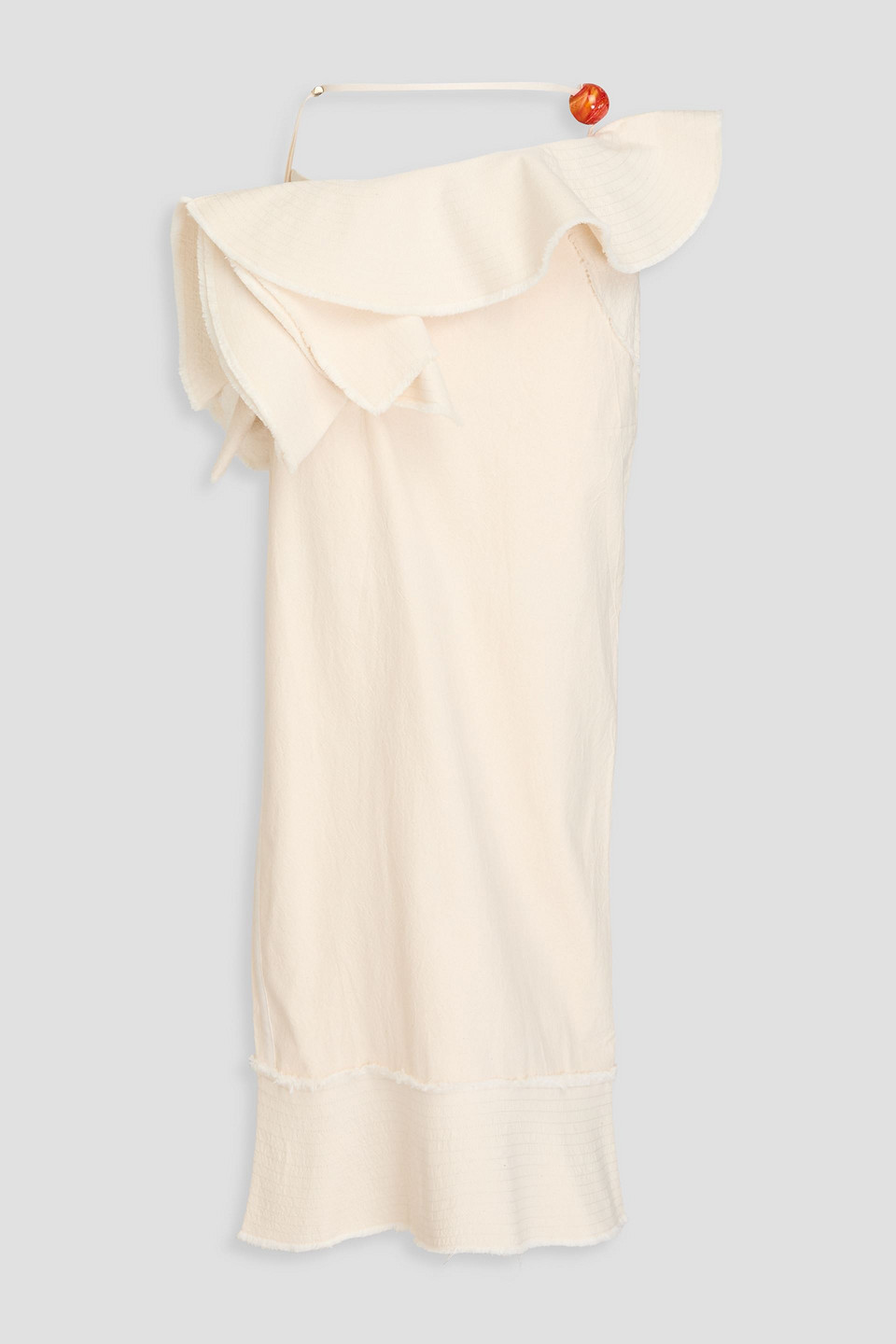 Jacquemus - La Jupe ruffled embellished cotton maxi skirt - White - FR 36