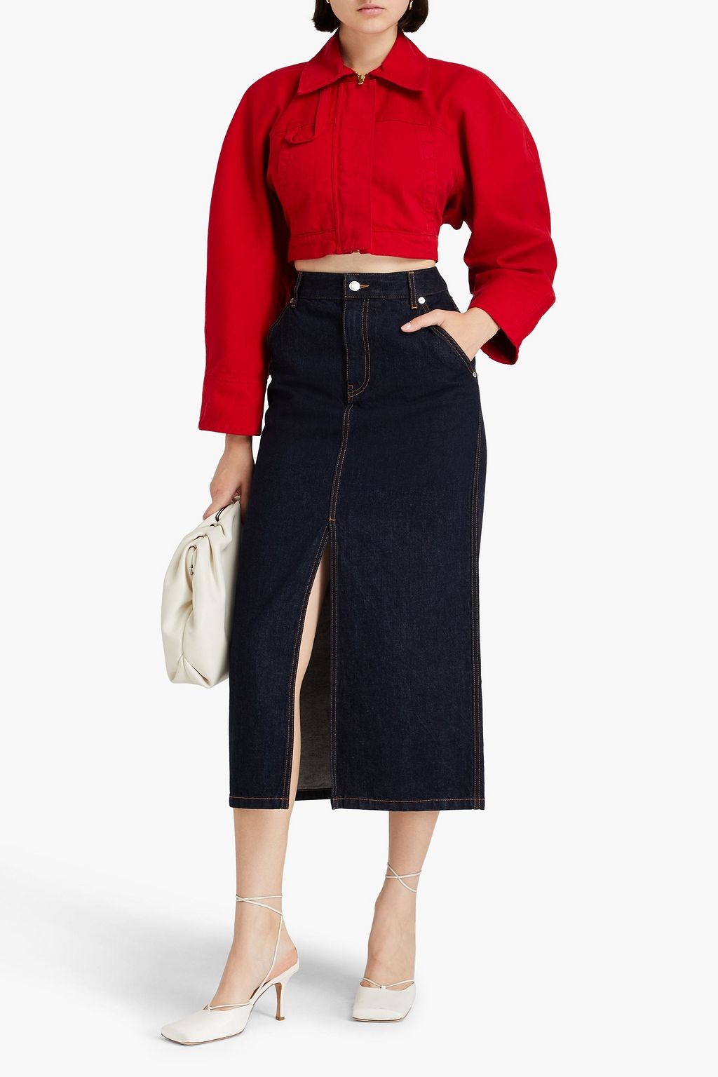 JACQUEMUS Cropped cotton-gabardine jacket