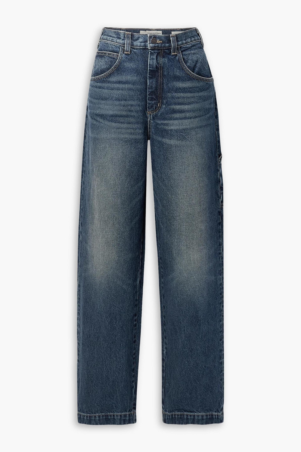 Nili Lotan Aaron High-rise Straight-leg Jeans In Dark Denim