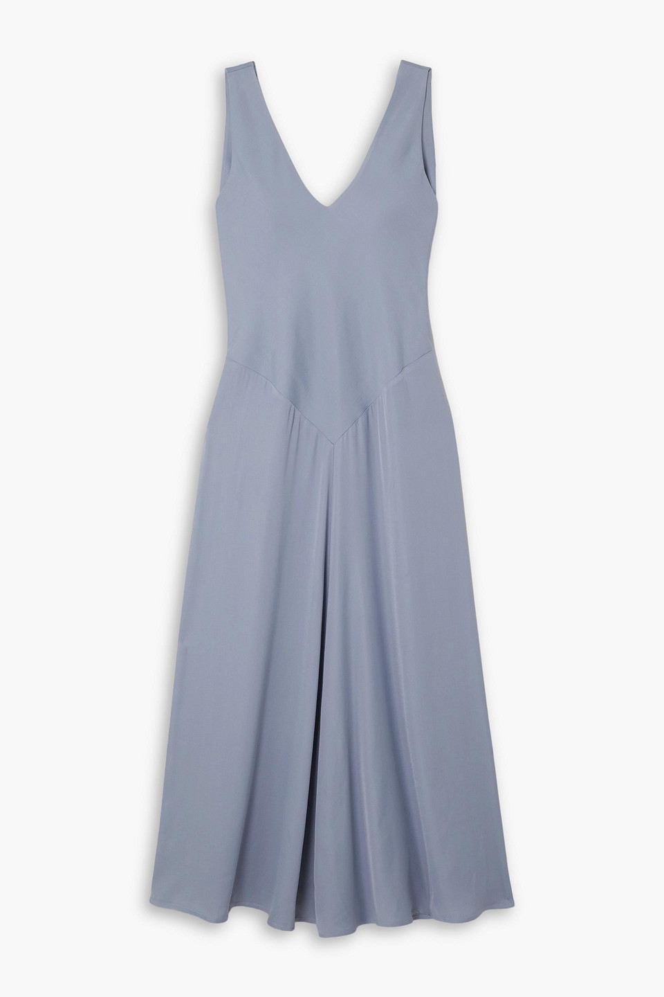 Ninety Percent Jos Woven Midi Dress In Slate Blue