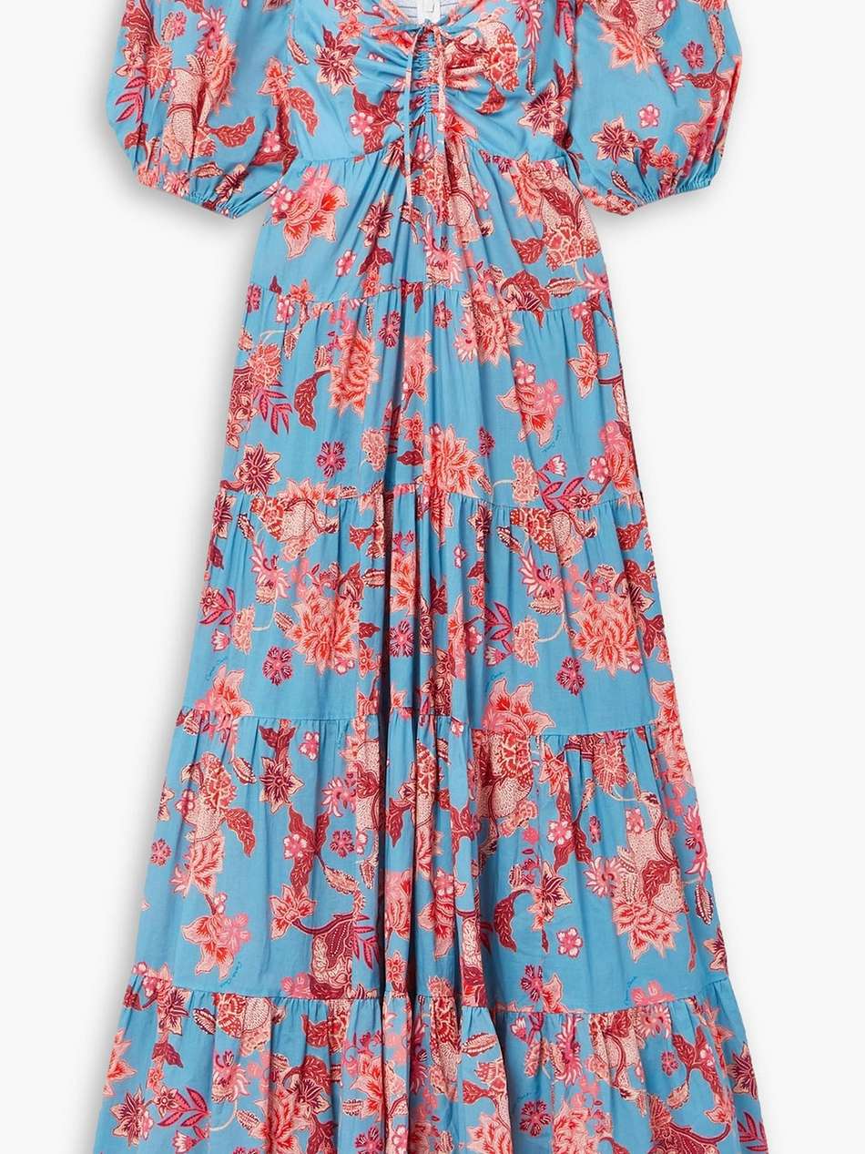 quinn printed cotton-voile maxi dress