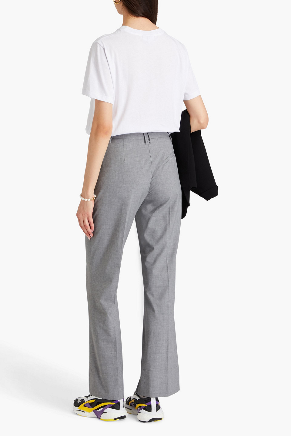 GANNI TWILL FLARED PANTS