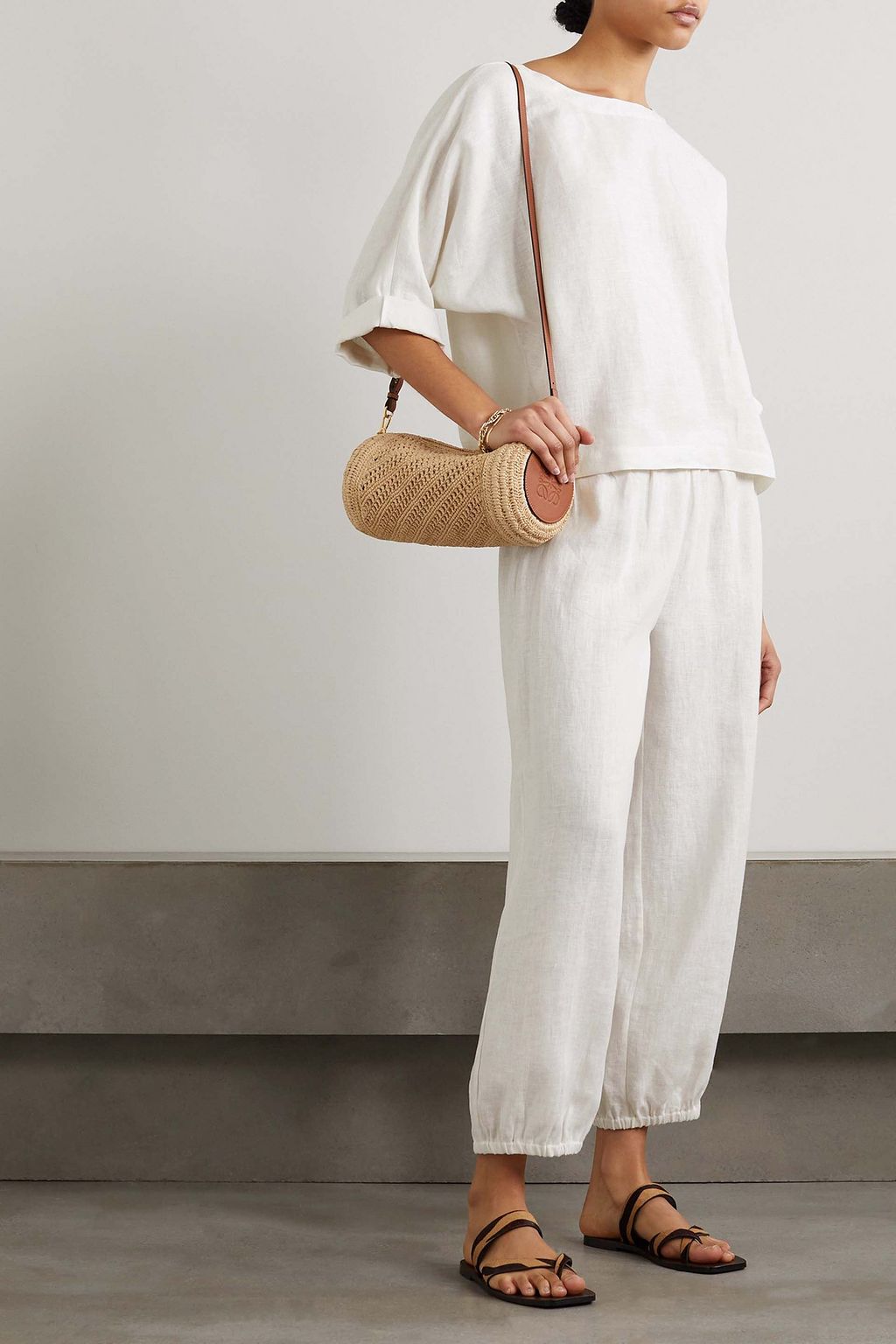SUZIE KONDI Saria cropped linen top