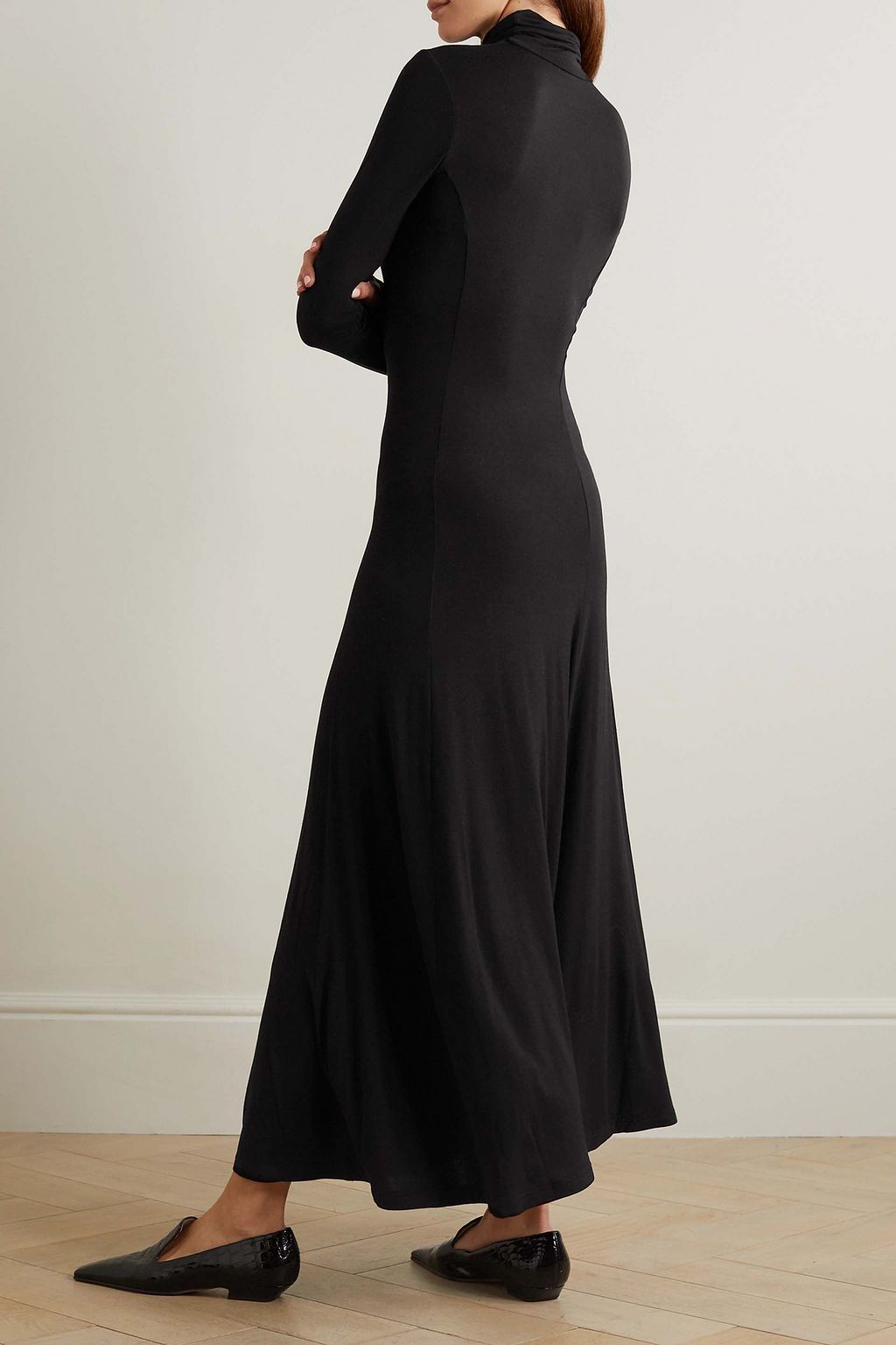 NINETY PERCENT Brechen strech-micromodal turtleneck midi dress