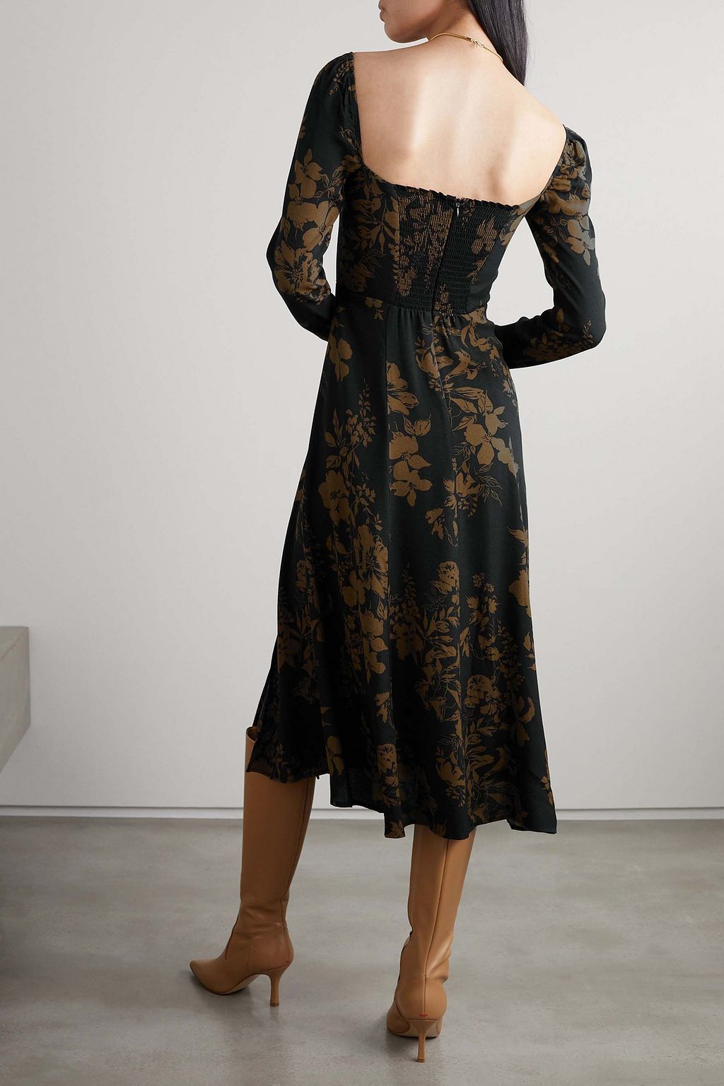 REFORMATION Sigmund floral-print crepe de chine midi dress