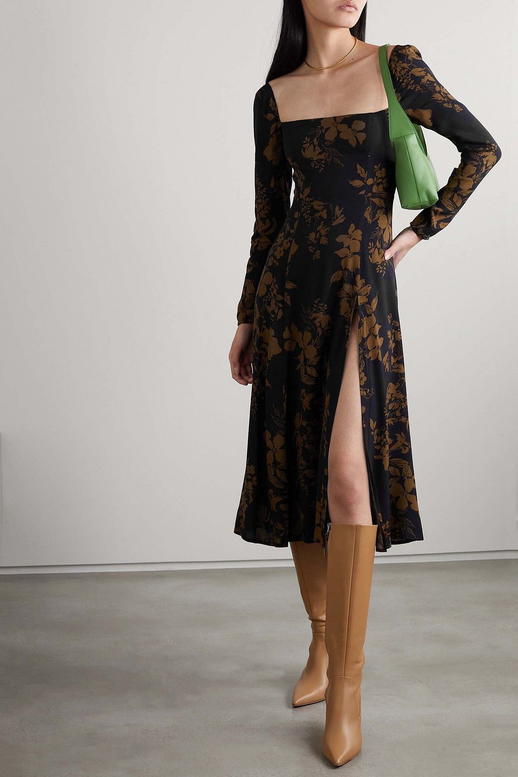 REFORMATION Sigmund floral-print crepe de chine midi dress