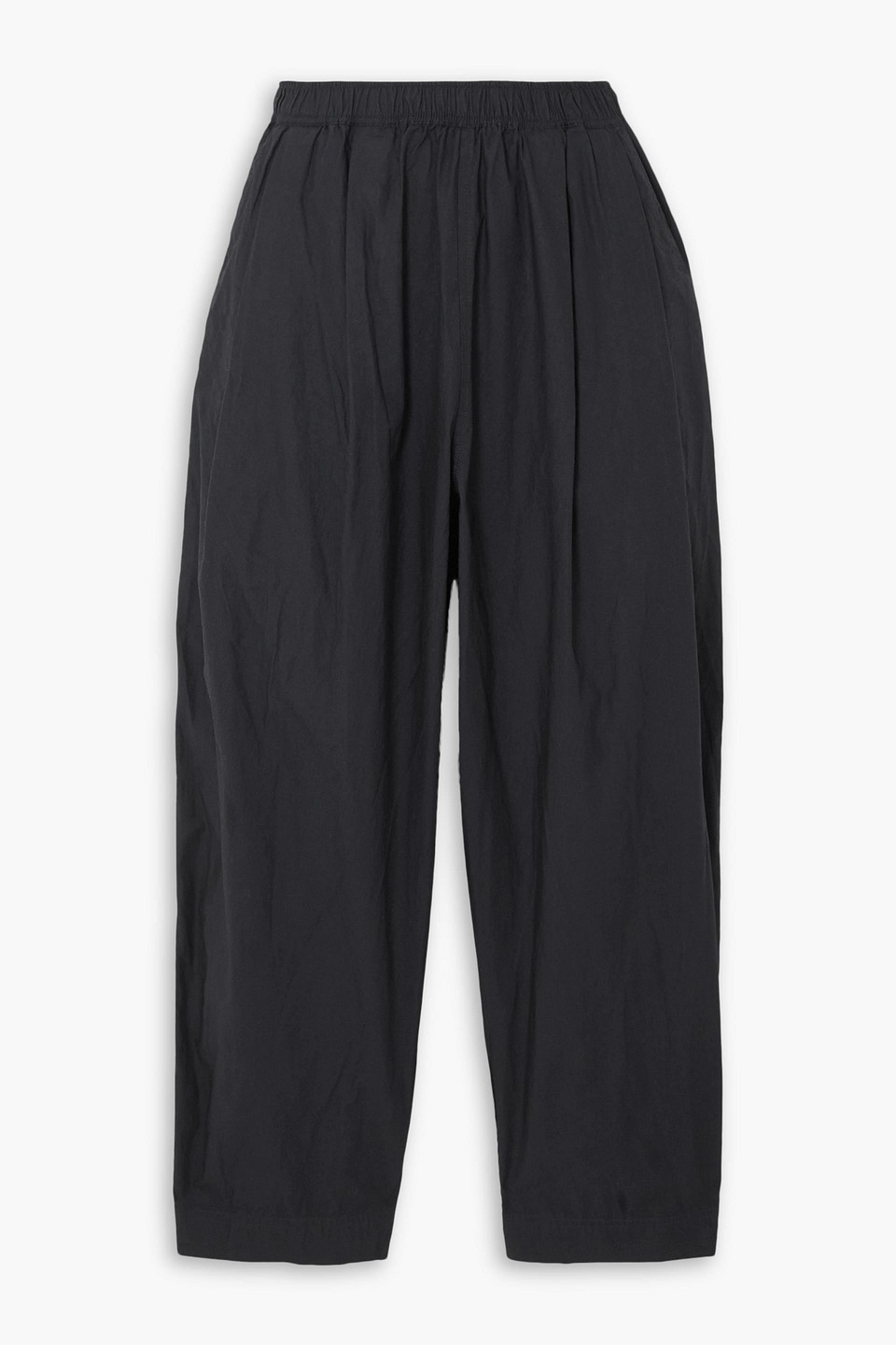 Apiece Apart Spa Pleat Cropped Pants In Black