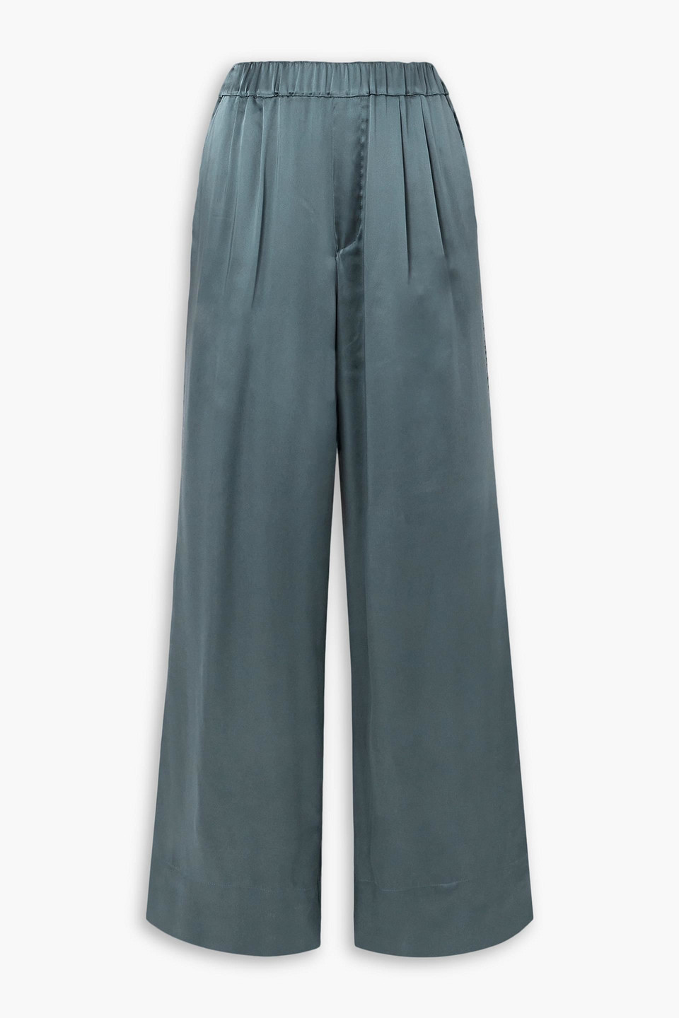 Gauchère Satin Wide-leg Pants In Anthracite