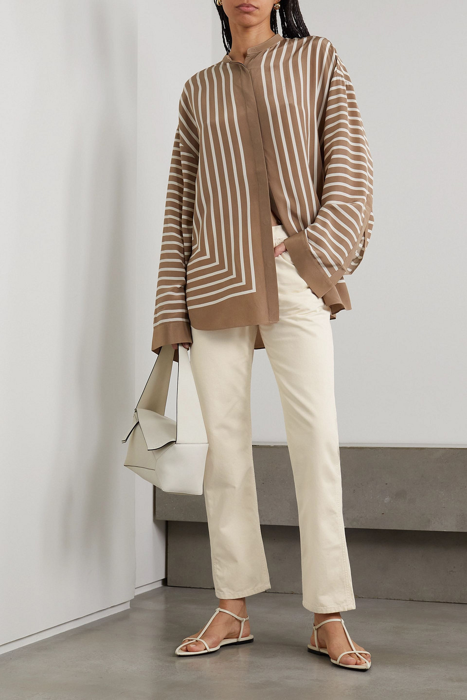 Fortela Embroidered Mid-rise Straight-leg Jeans In Ecru