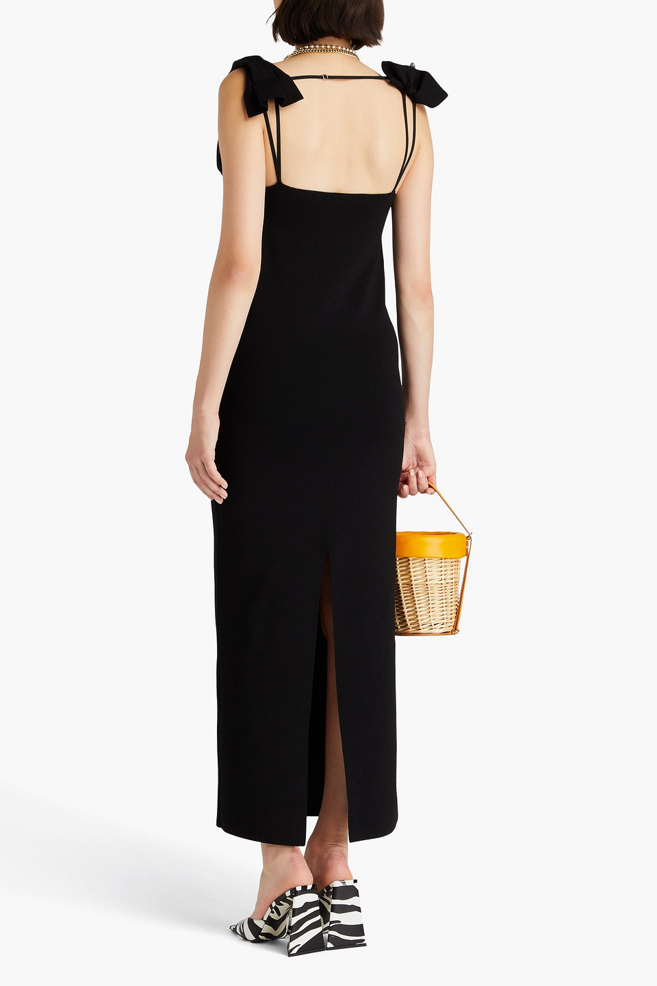 JACQUEMUS MAILLE ALCA TWISTED STRETCH-KNIT MAXI DRESS