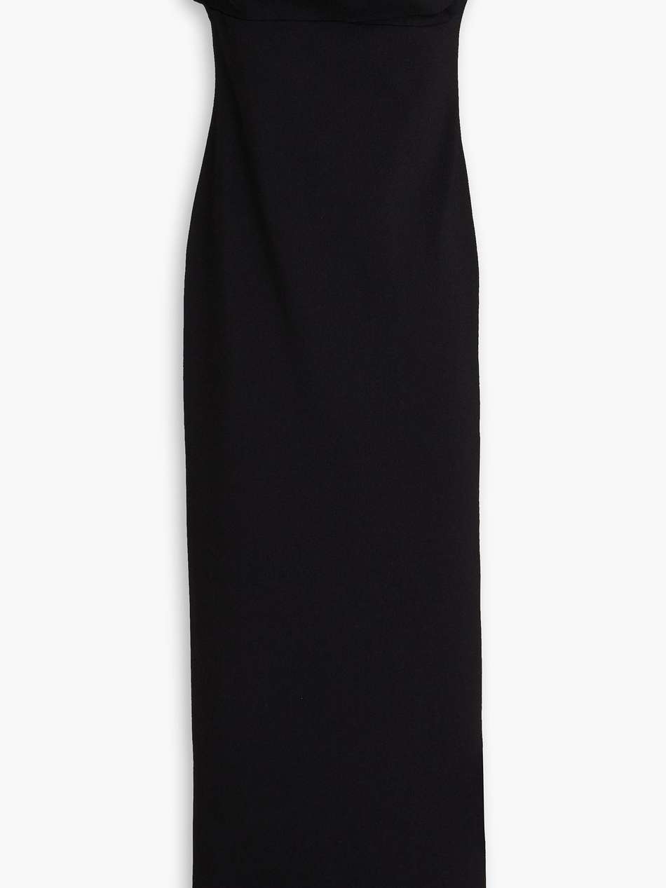 fold-over twist-front stretch-knit maxi dress