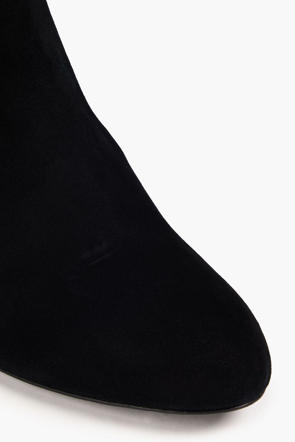 STUART WEITZMAN حذاء بوت على شكل جوارب بقصة واسعة من الشامواه المطاط