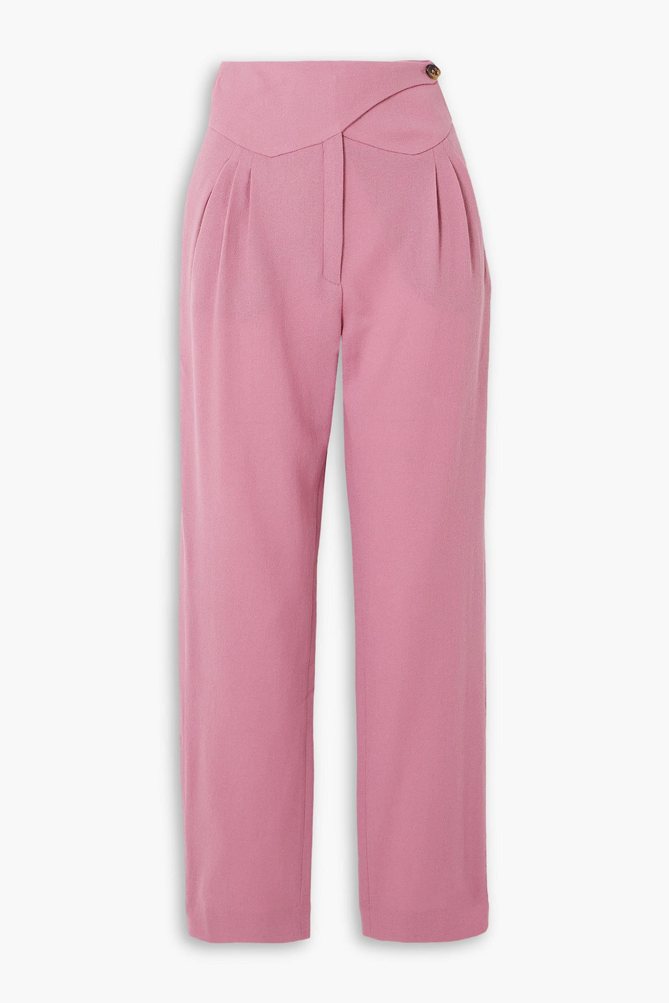 Blazé Milano Cool & Easy Pleat-detail Virgin Wool Trousers In Lilac