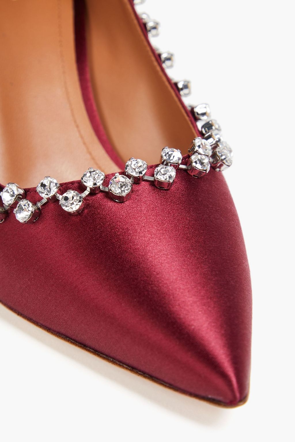 MALONE SOULIERS حذاء بامب «غاييل» من الساتان مزين وبكعب مقاس 70