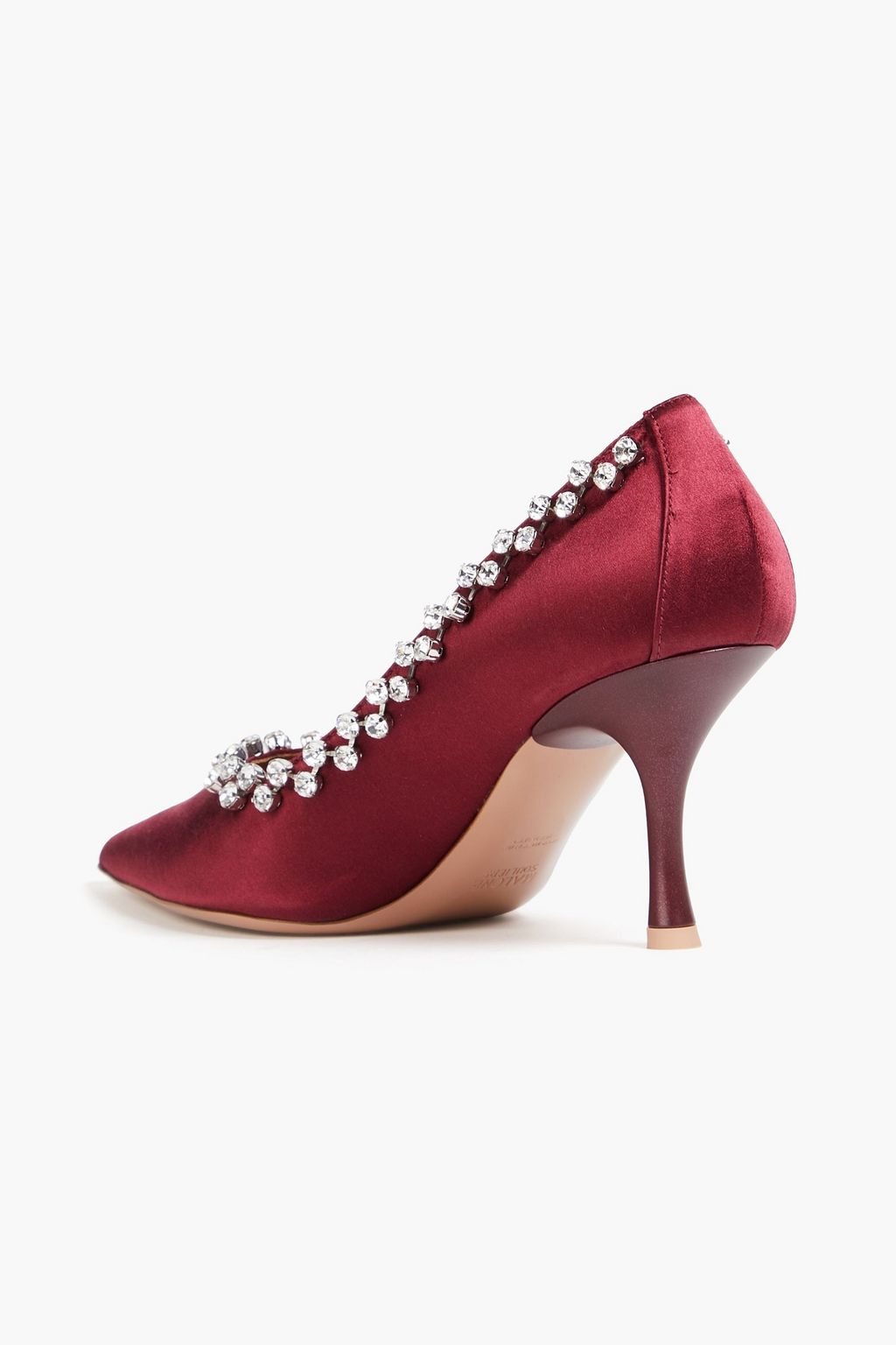 MALONE SOULIERS حذاء بامب «غاييل» من الساتان مزين وبكعب مقاس 70