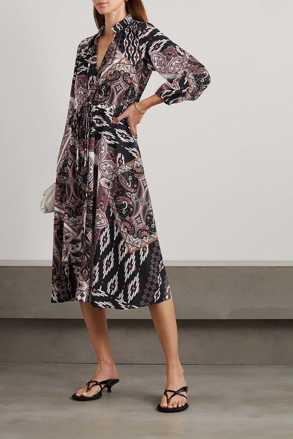 CARA CARA Tanglewood Midikleid aus bedrucktem Crêpe de Chine
