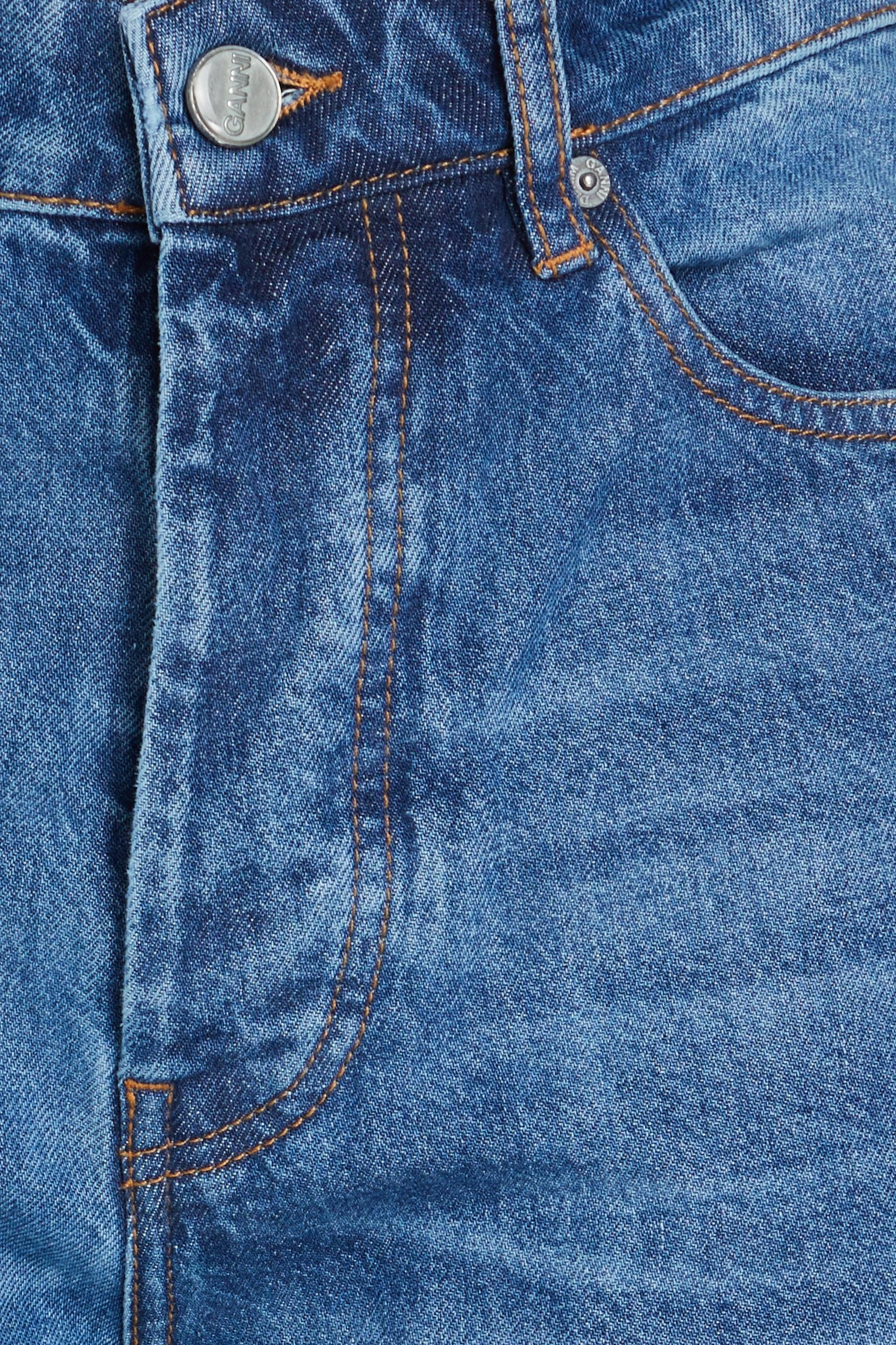 GANNI Appliquéd high-rise straight-leg jeans thumbnail