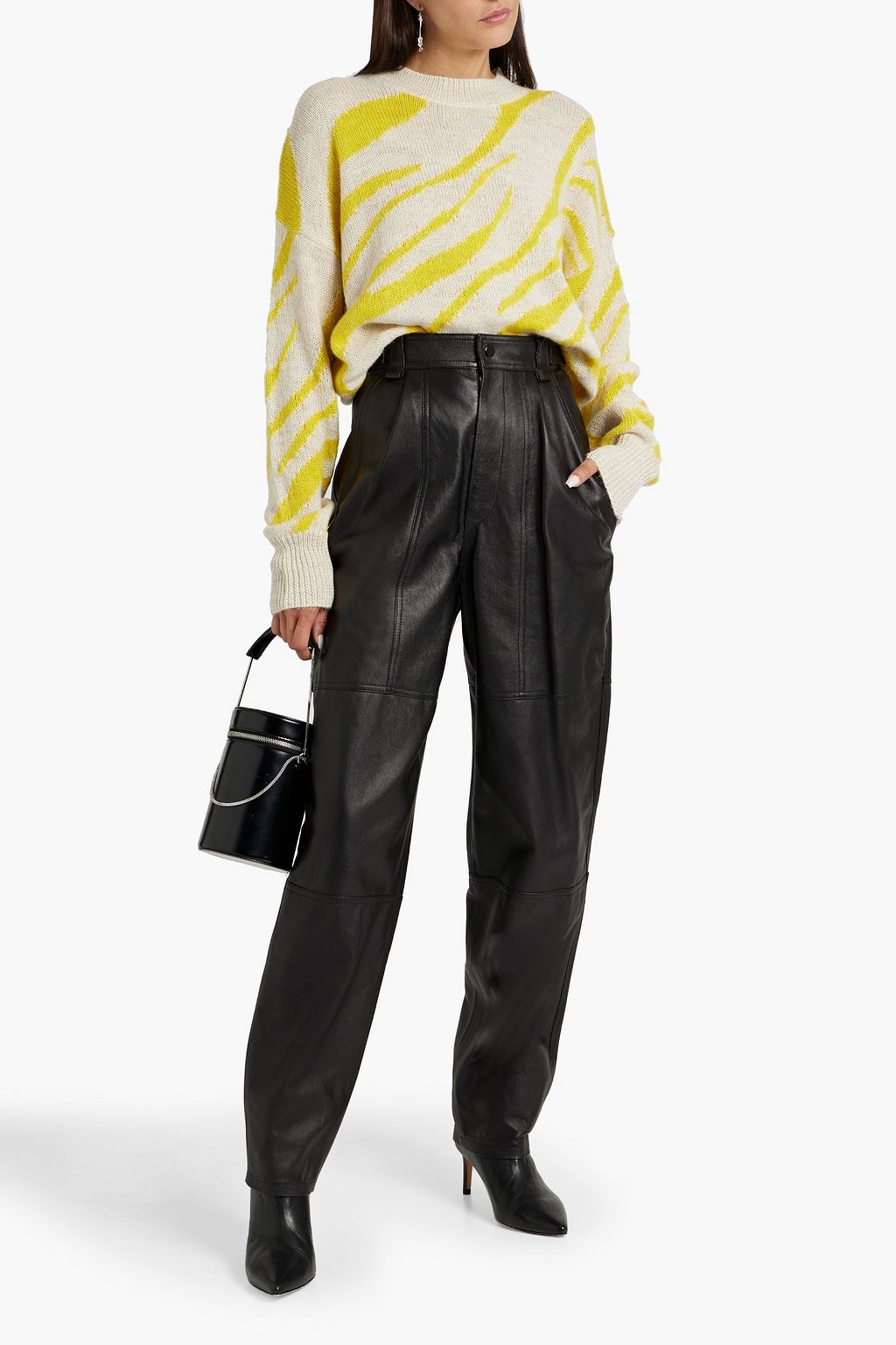 ISABEL MARANT Ciferim leather tapered pants