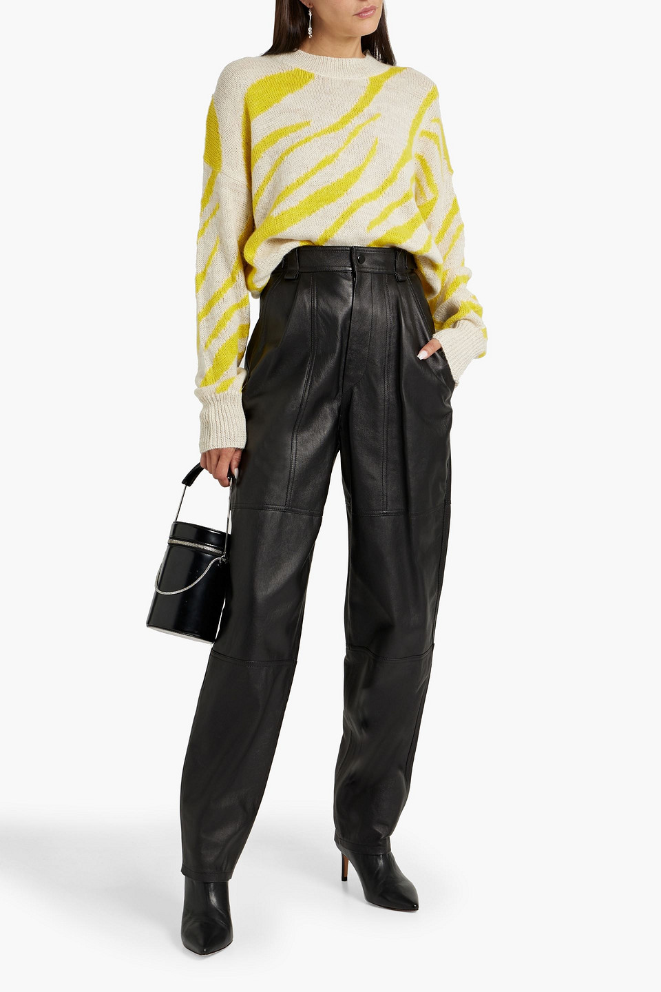 Isabel Marant Étoile Intarsia Alpaca-blend Sweater In Yellow