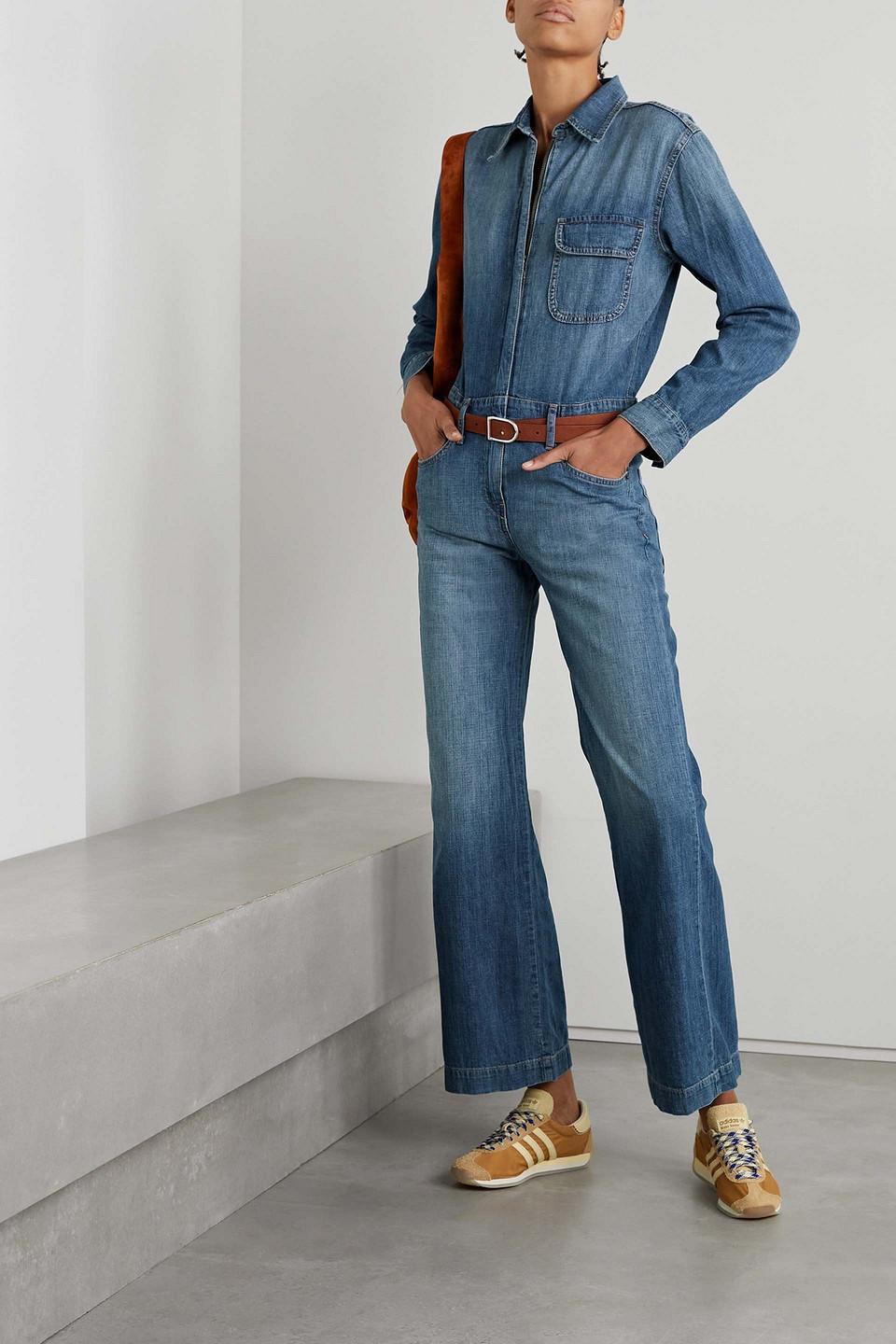 RIVET UTILITY DENIM JUMPSUIT