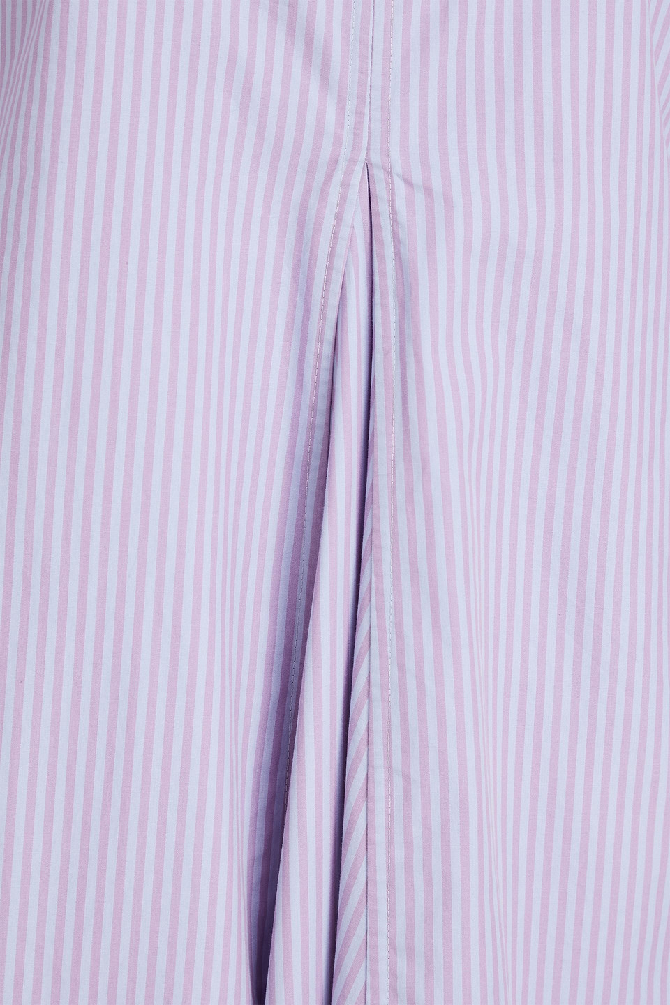 Ganni Striped Cotton-poplin Midi Dress In Light Blue