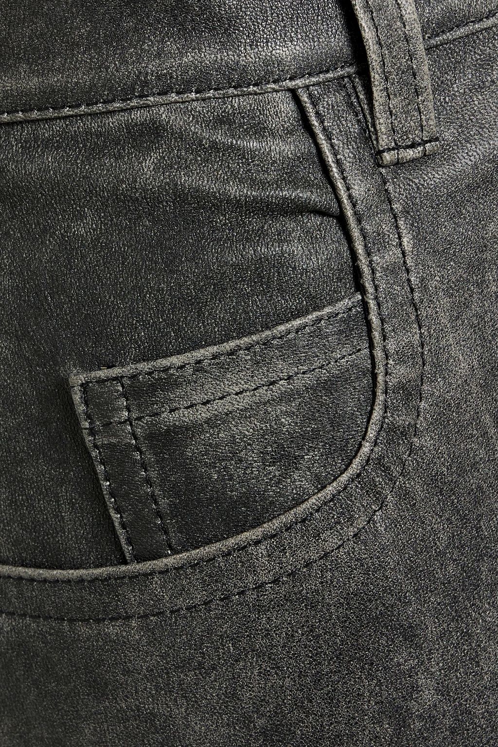 MARANT ÉTOILE Tea faded leather straight-leg pants