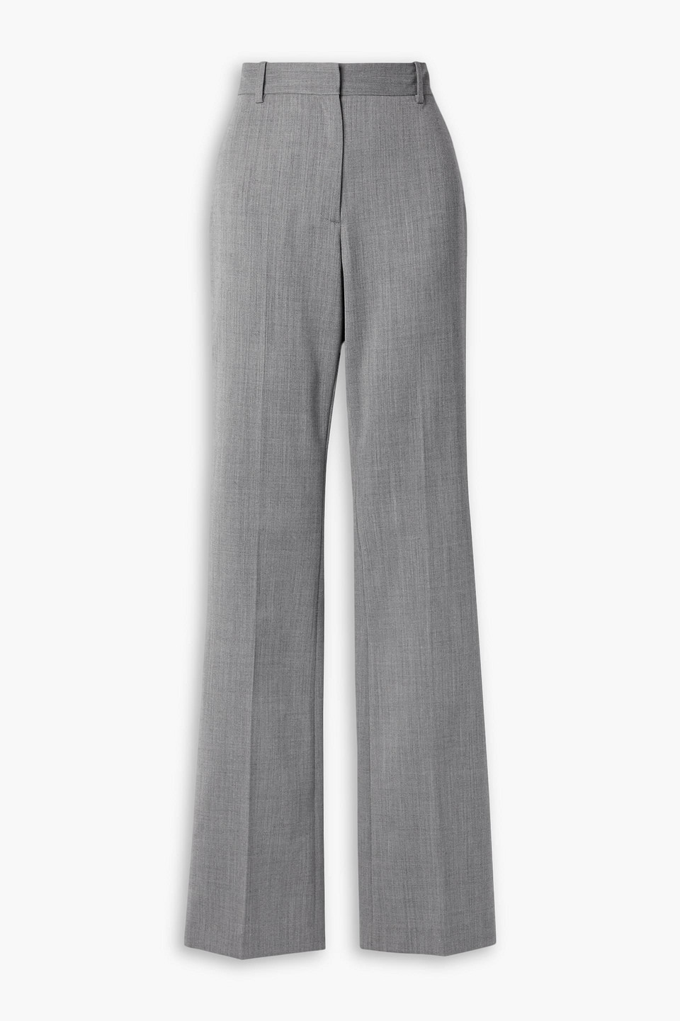 Nili Lotan Corette Twill Straight-leg Trousers In Grey
