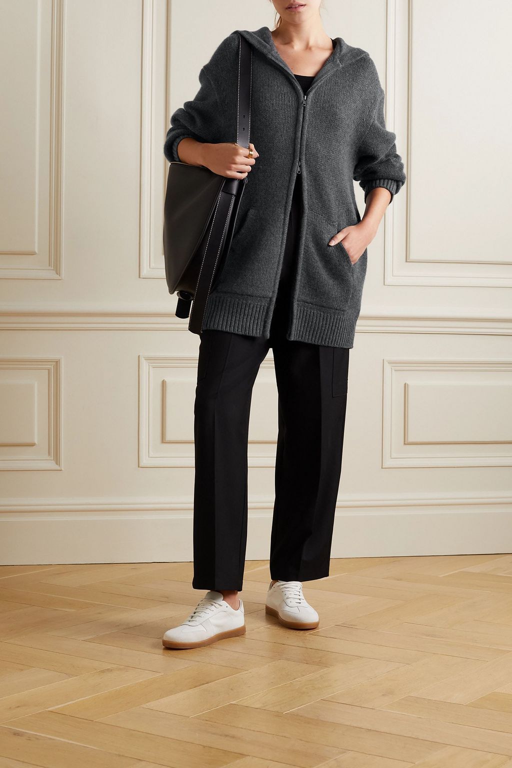 NILI LOTAN Atticus cashmere zip-up hoodie
