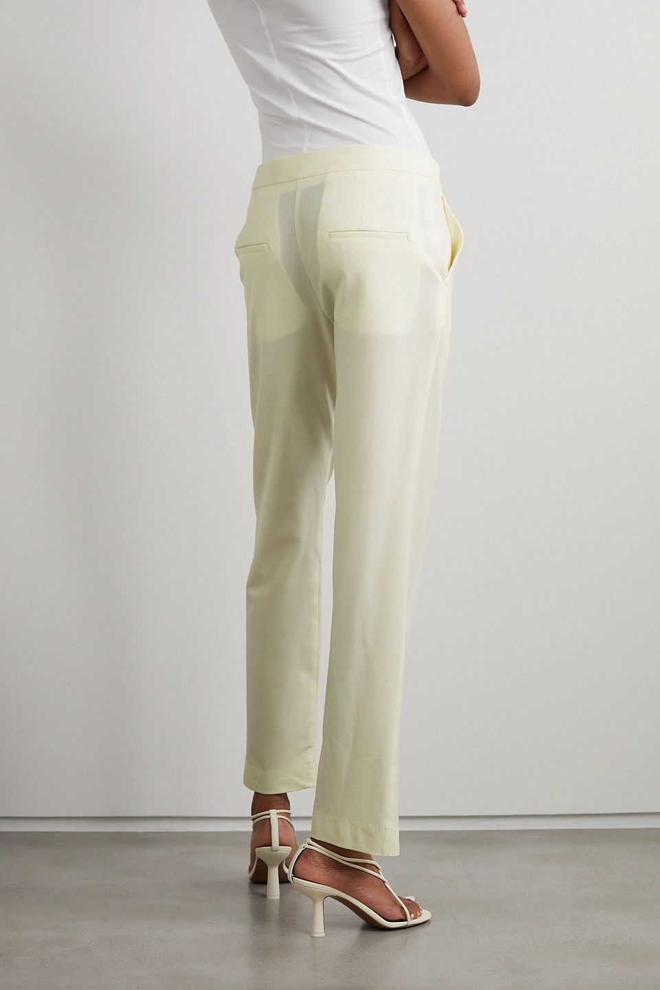 Esse Studios Classico Wool-blend Tapered Pants In Ivory